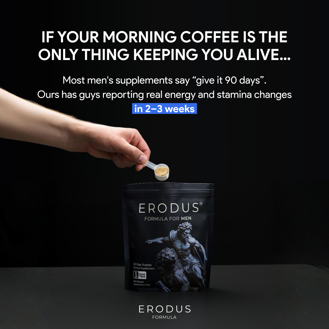 Erodus Formula For Men Facebook ad