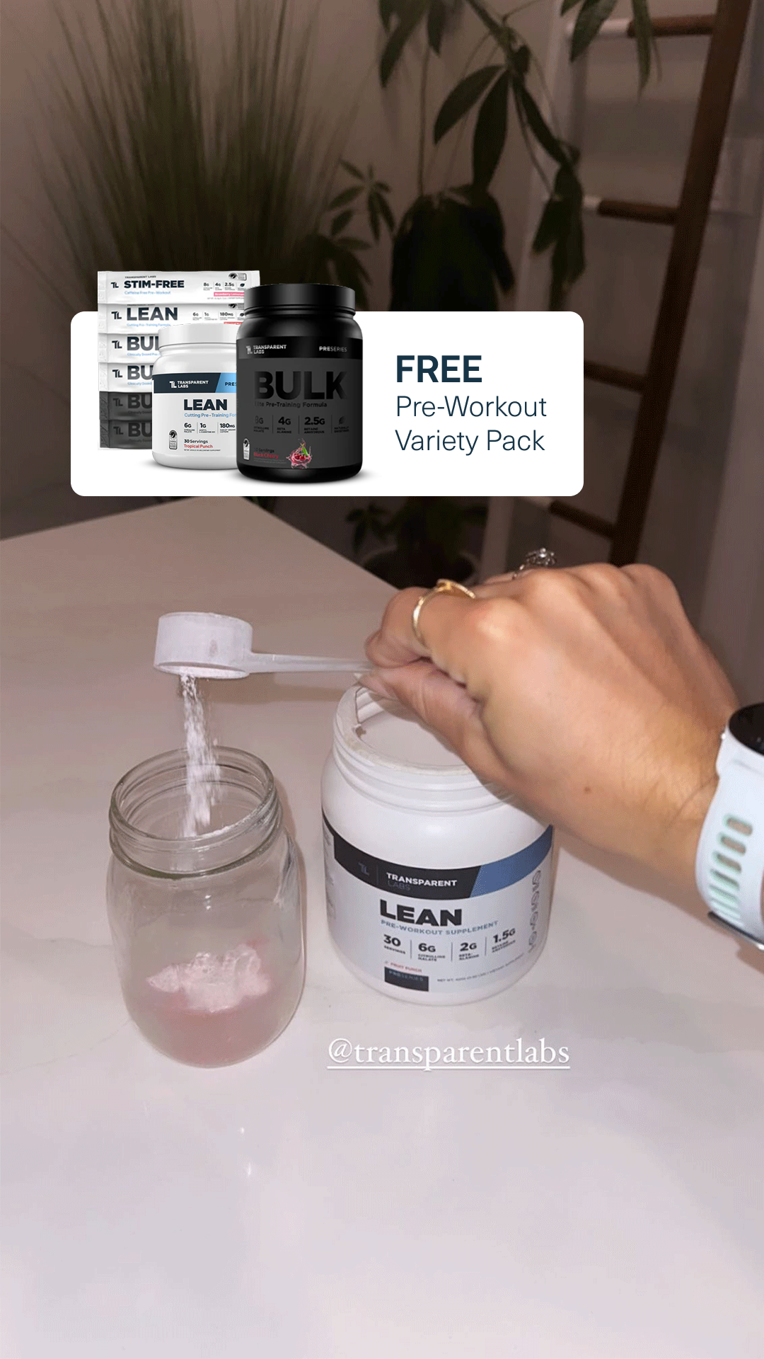 Transparent Labs Facebook ad