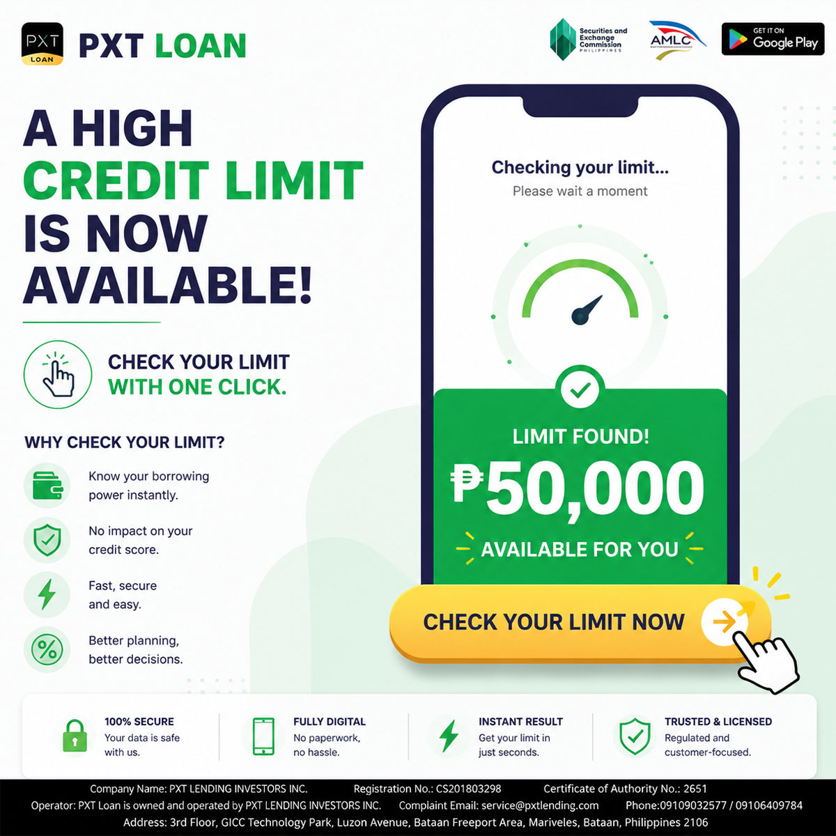 PXTloan IOSA Facebook ad: PXT Loan-online loan