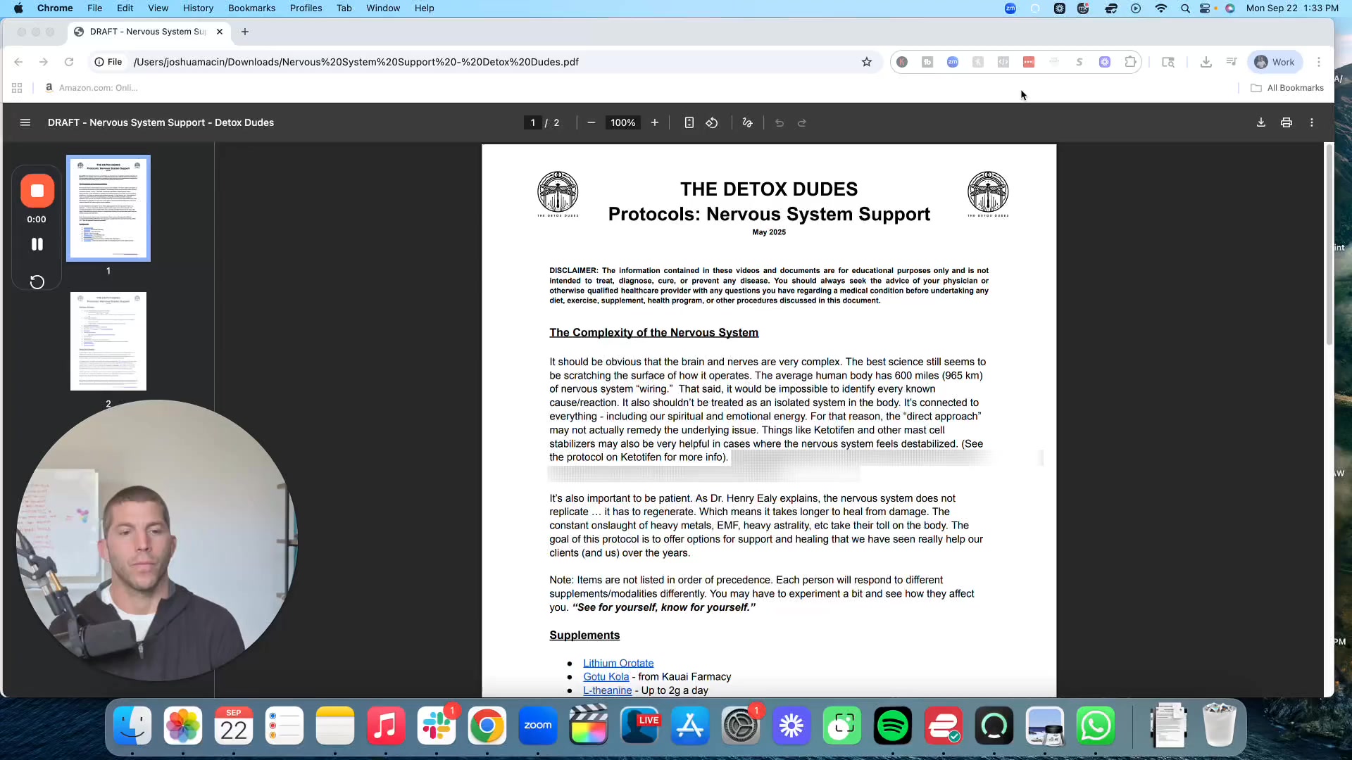The Detox Dudes Facebook ad: Detoxifications protocols to aid with nervous system…