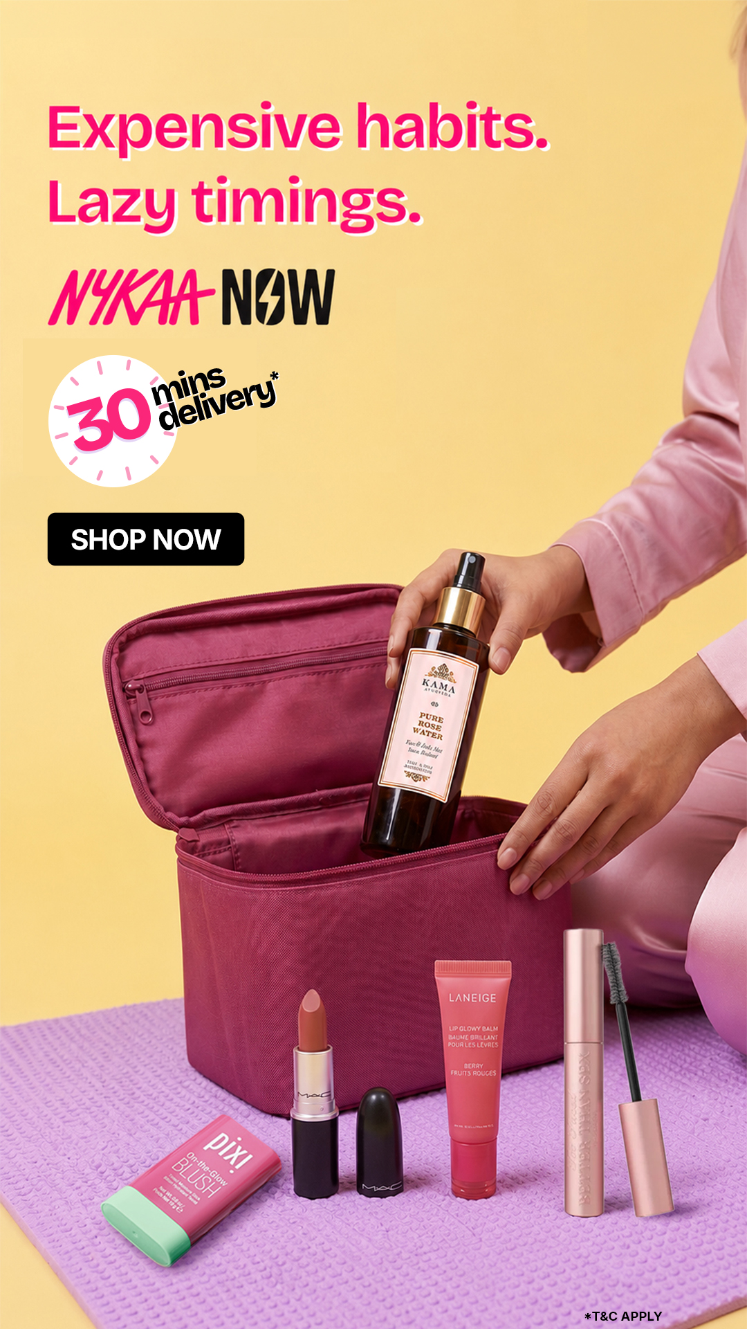 Nykaa Facebook ad: Deliveries Starting in 30 Minutes