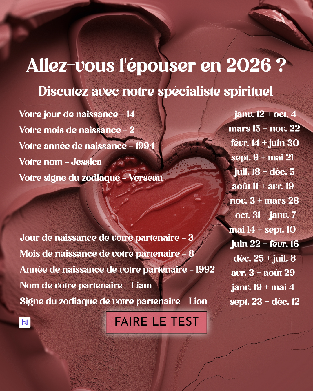Nebula: Marriage Compatibility Facebook ad