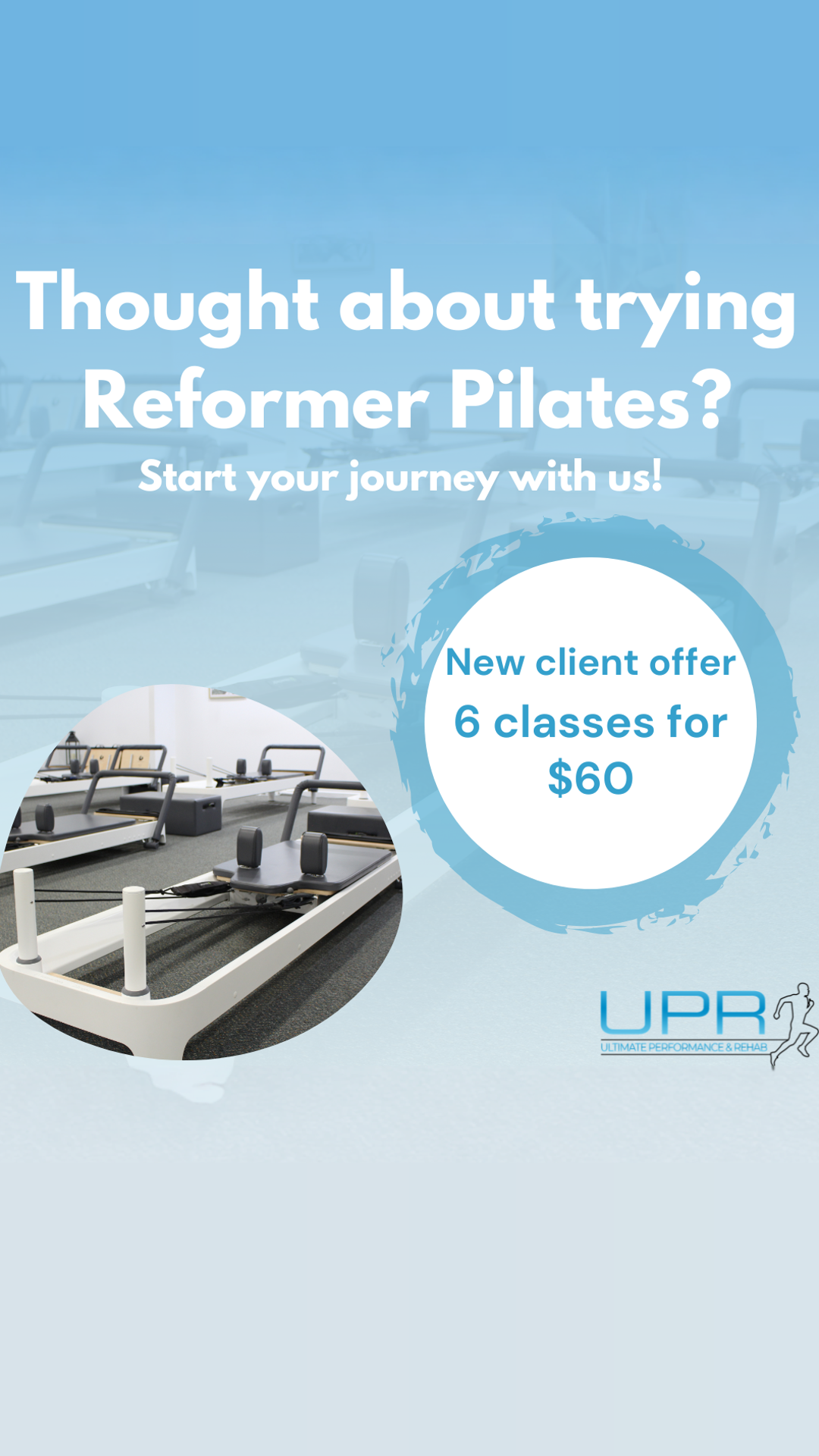 Ultimate Performance & Rehab - Exercise Physiology and Pilates Facebook ad: Looking to try reformer Pilates?