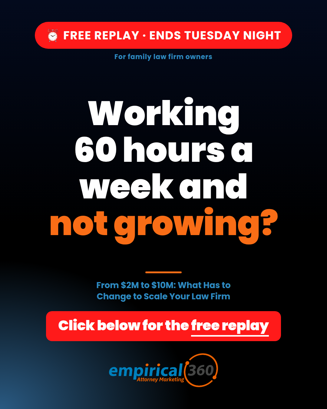 Empirical 360 Facebook ad: Replay Ends Tonight