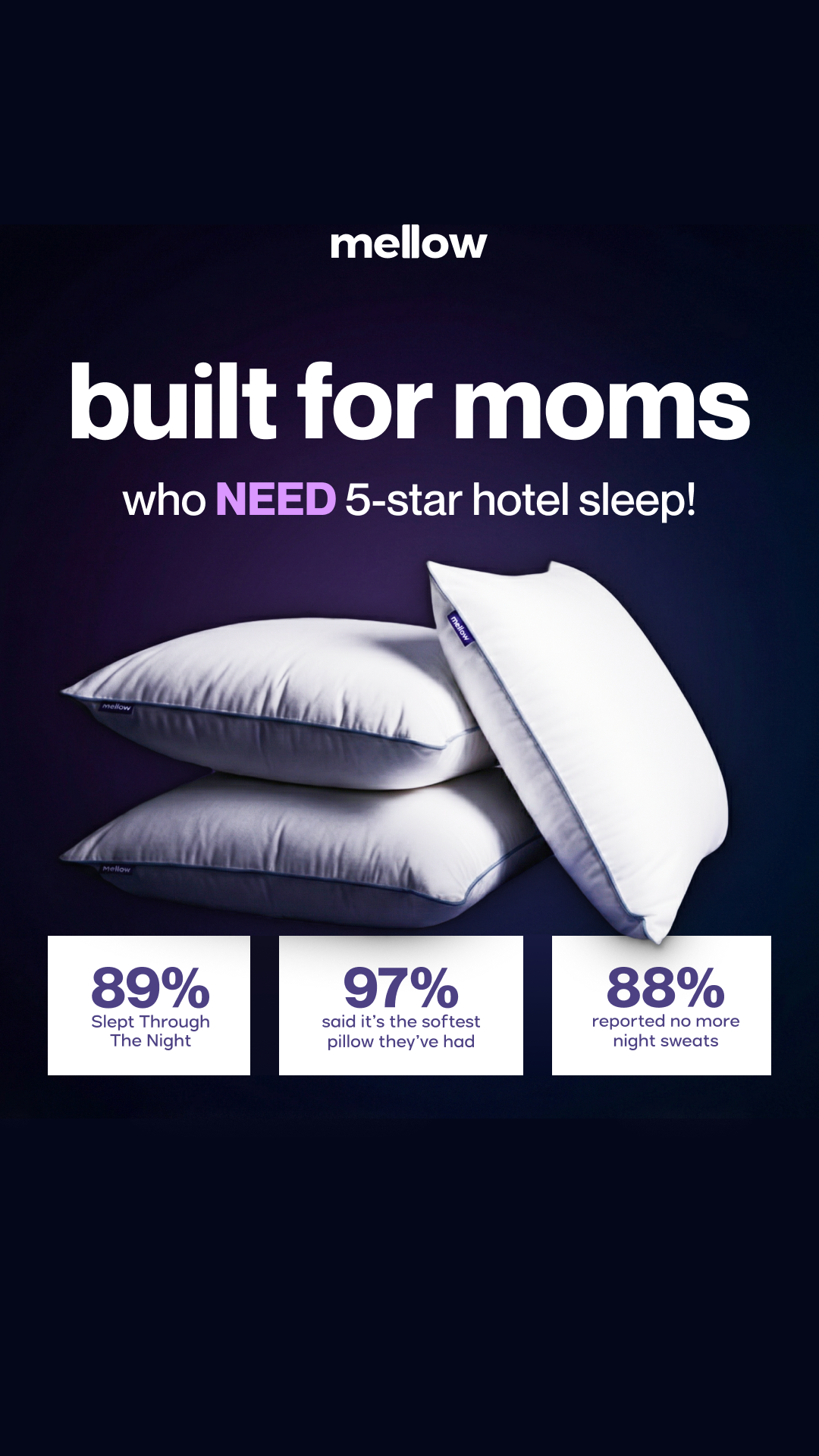 Mellow Sleep Cloud Pillow Facebook ad