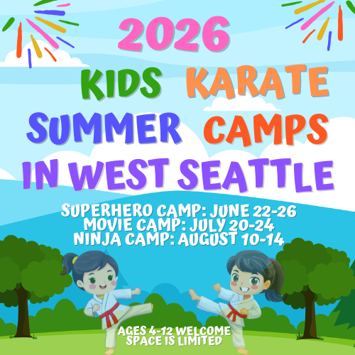 Evergreen Karate and Fitness Facebook ad: West Seattle Parents: Kids Karate Summer Camp Spots Are…