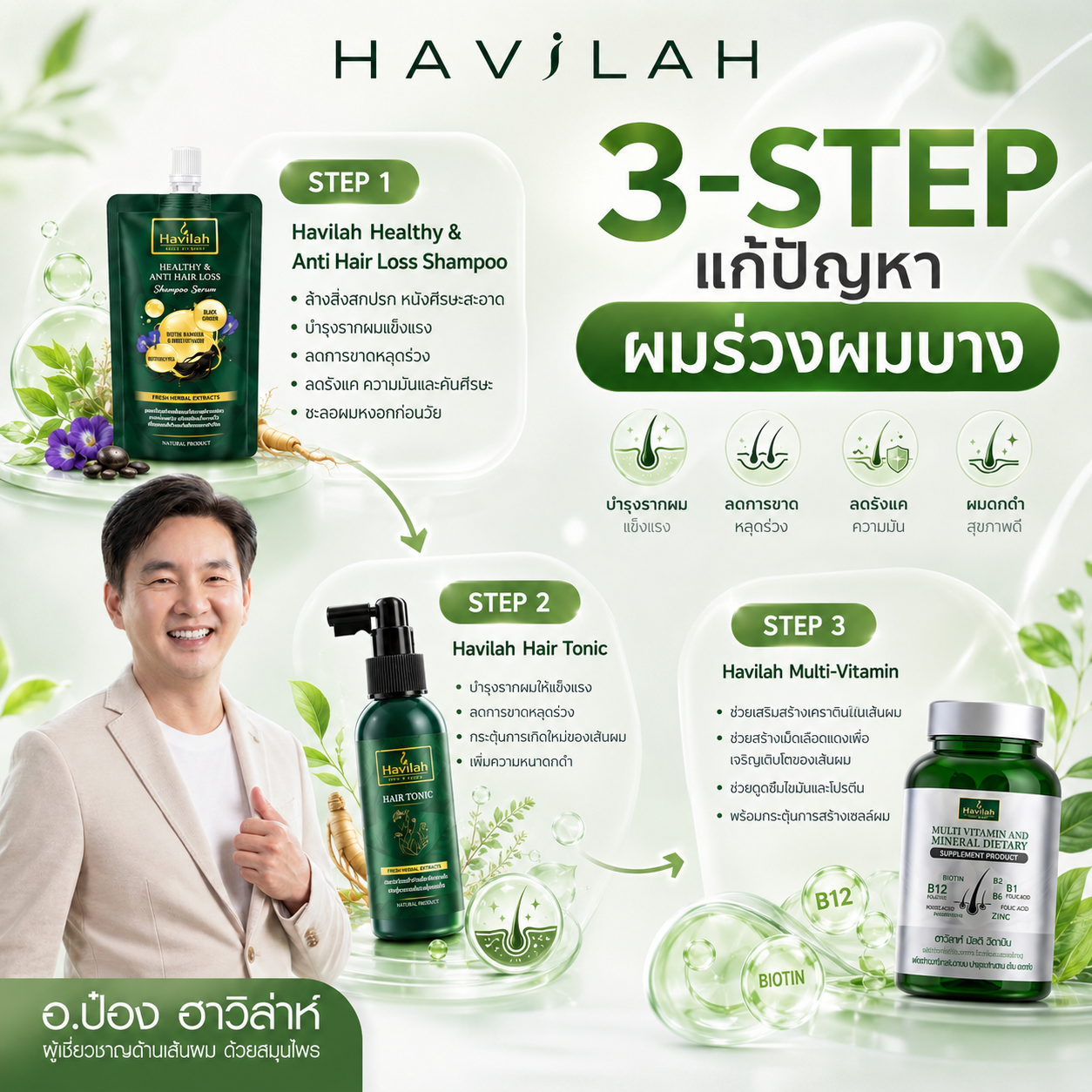 Havilah รักษาทุกปัญหาเส้นผม Facebook ad