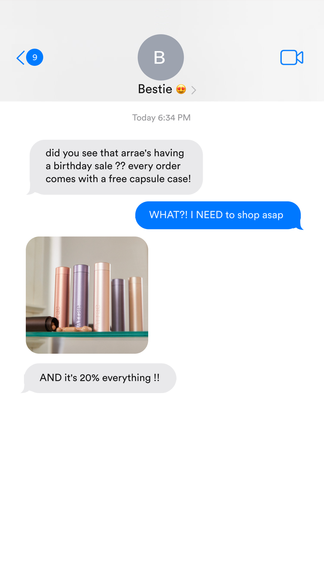 Arrae Facebook ad