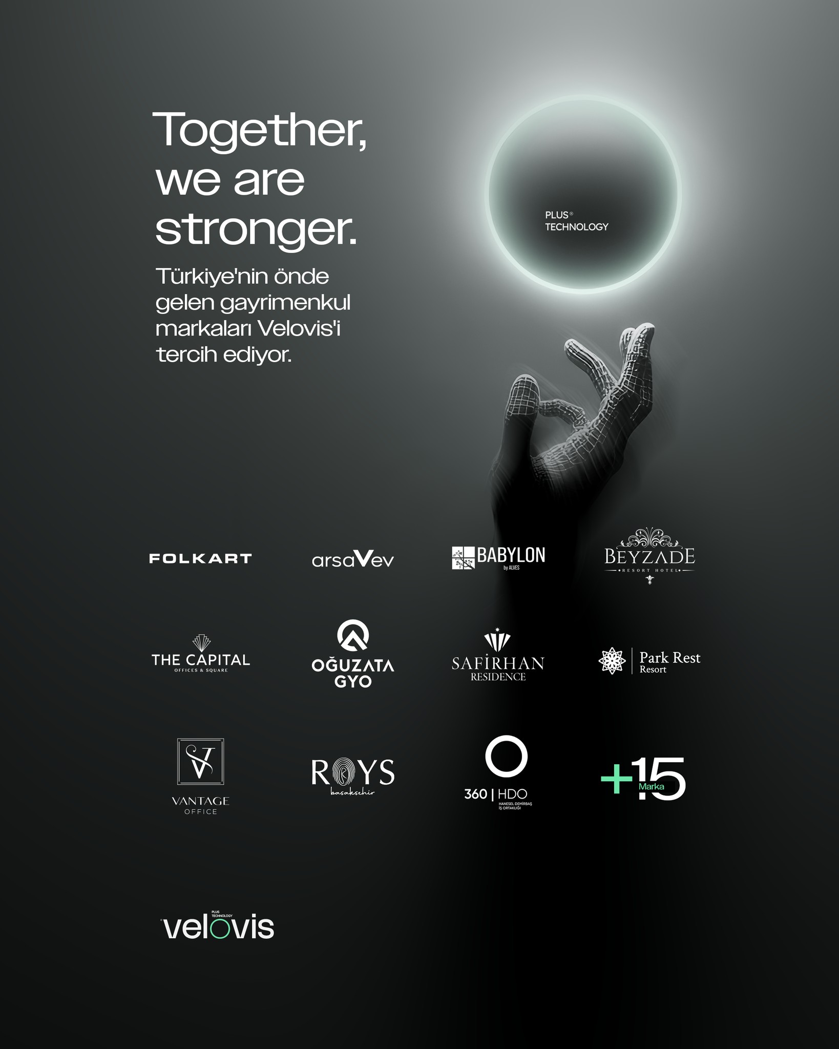 Velovis Technology Facebook ad: Together, we are stronger.
