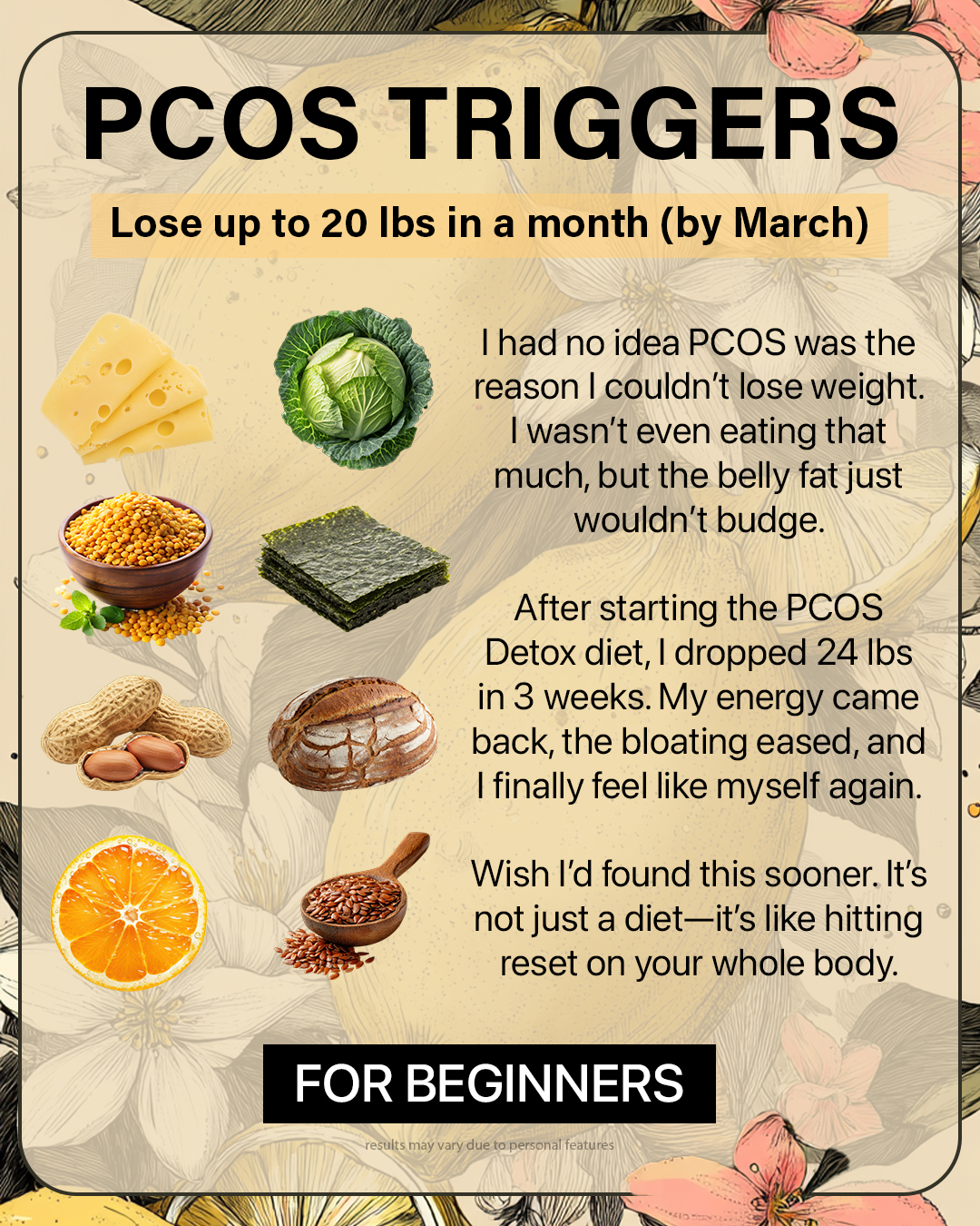 PCOS Weight Loss Hacks Facebook ad