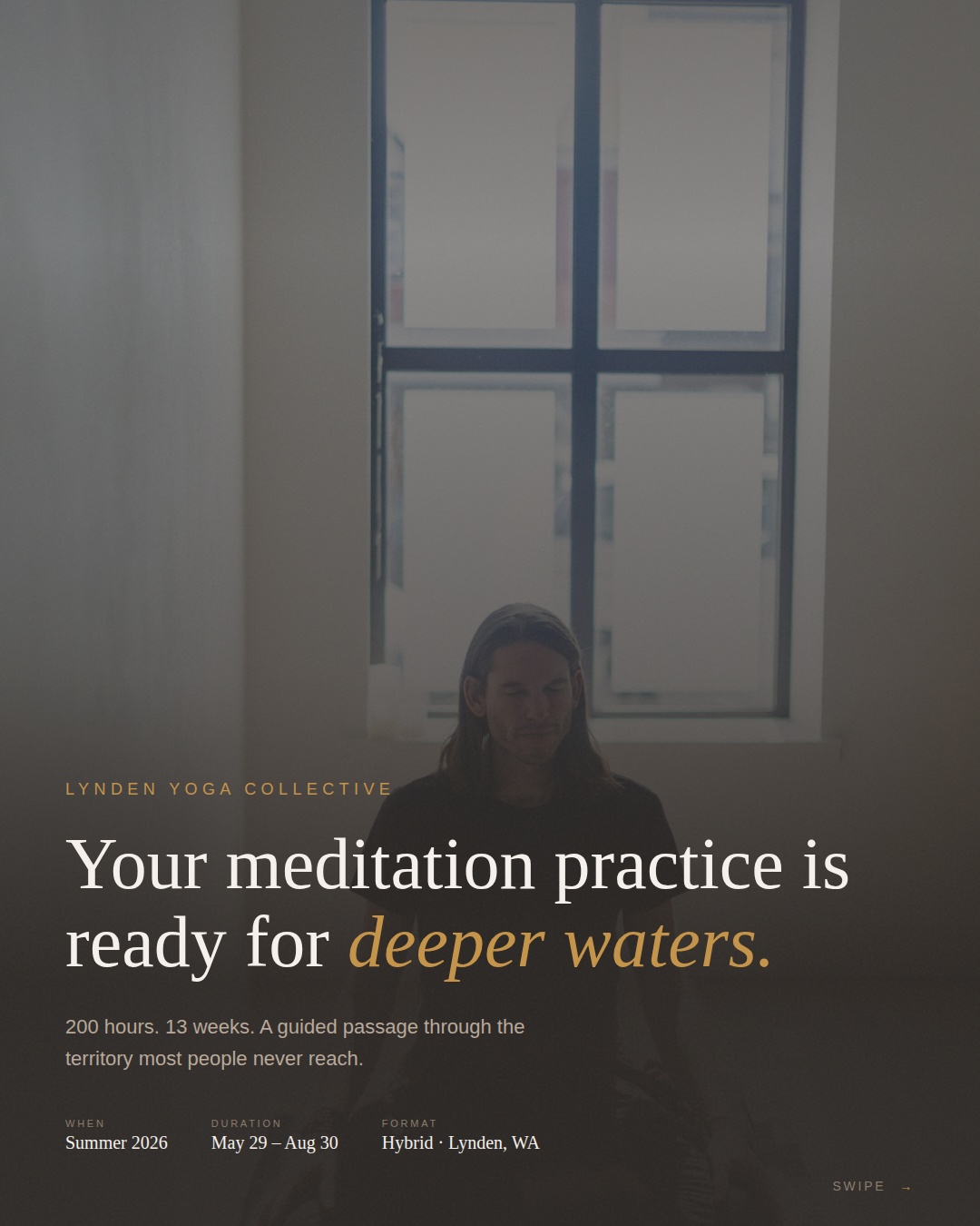 Lynden Yoga Collective Facebook ad: Meditation Training - 1 | Lynden Yoga Collective