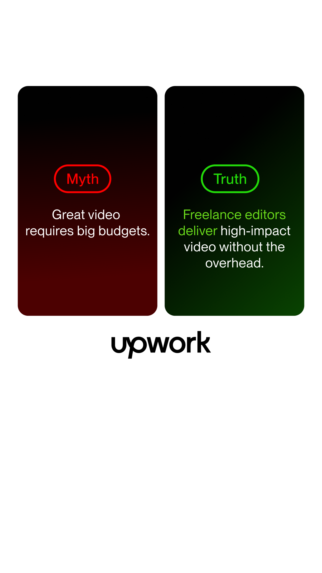 Upwork Facebook ad