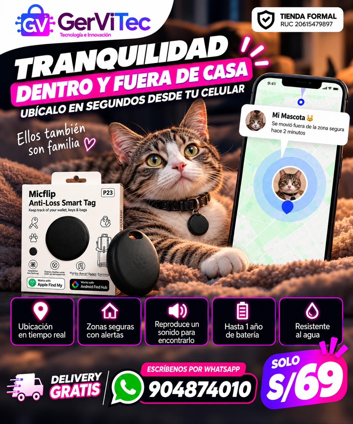 Gervitec Facebook ad: TRANQUILIDAD PARA TU MASCOTA