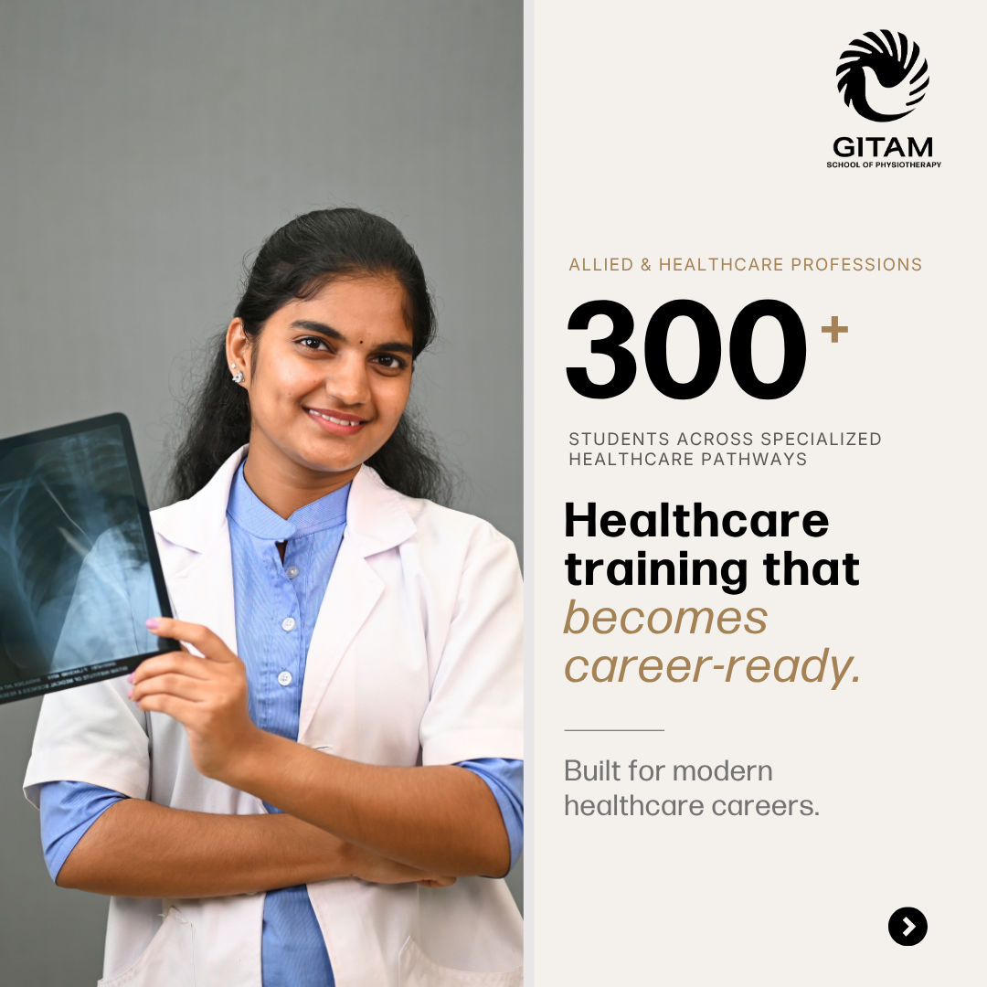 GITAM Deemed University Facebook ad: Discover emerging allied healthcare careers with practical…