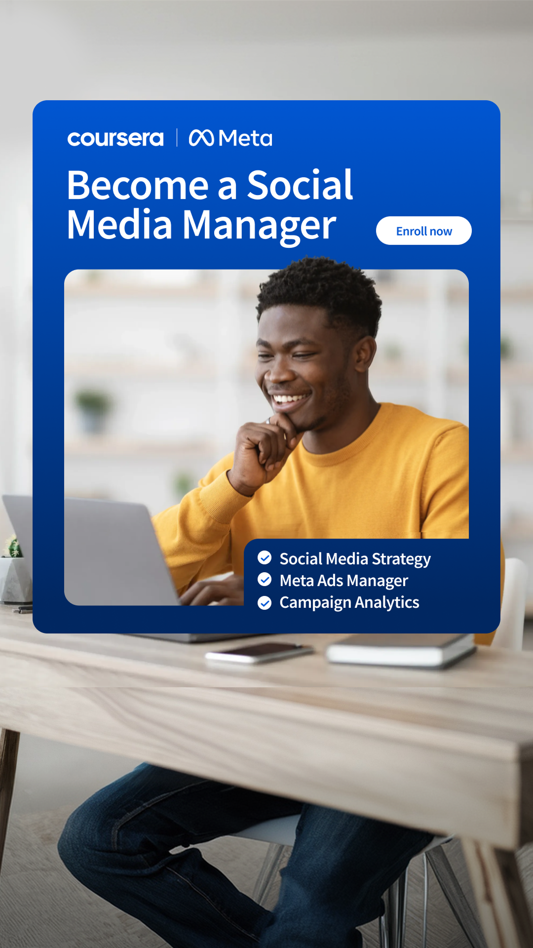 Coursera Facebook ad