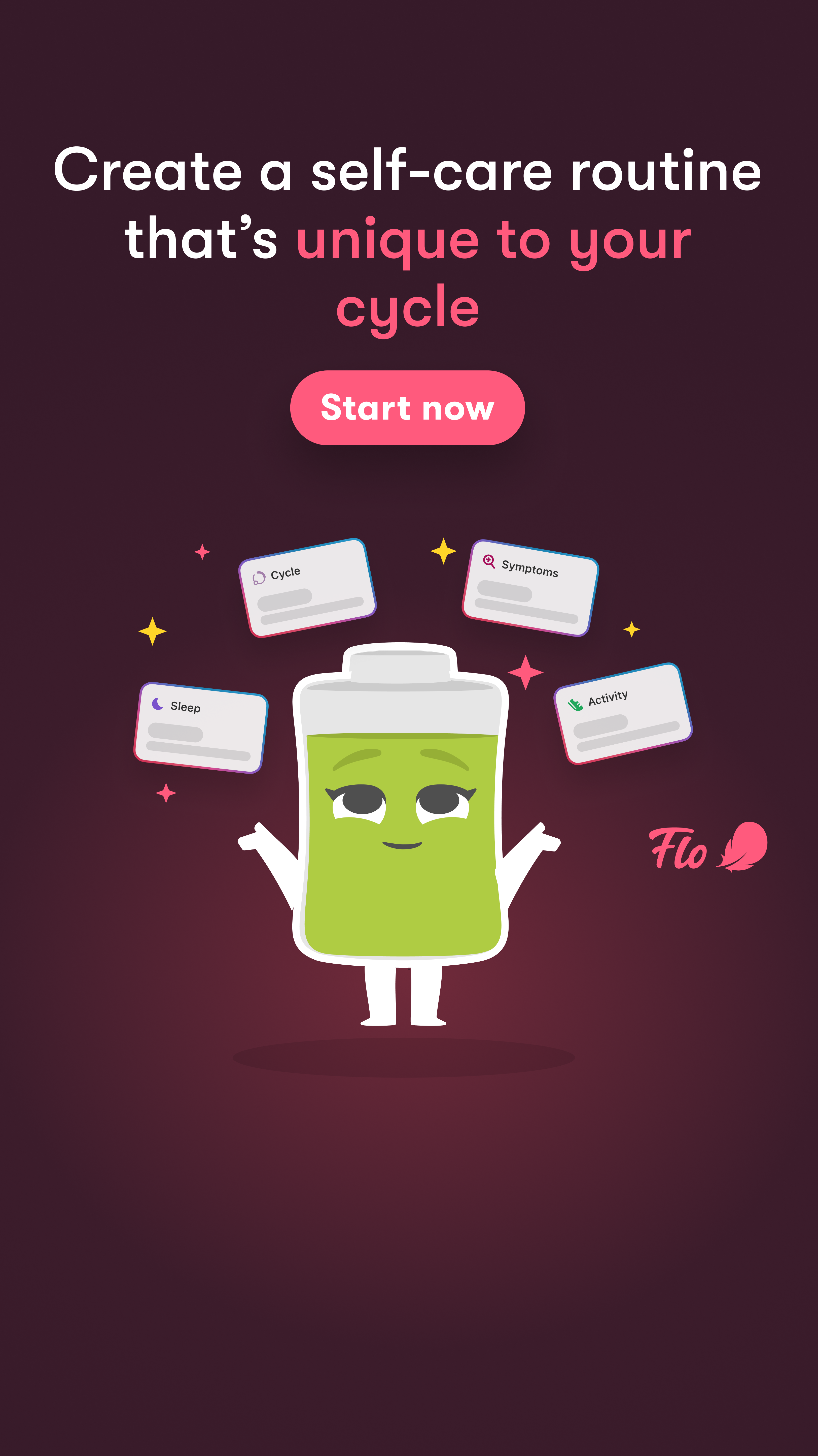 Flo Health App Facebook ad: Start using Flo today!
