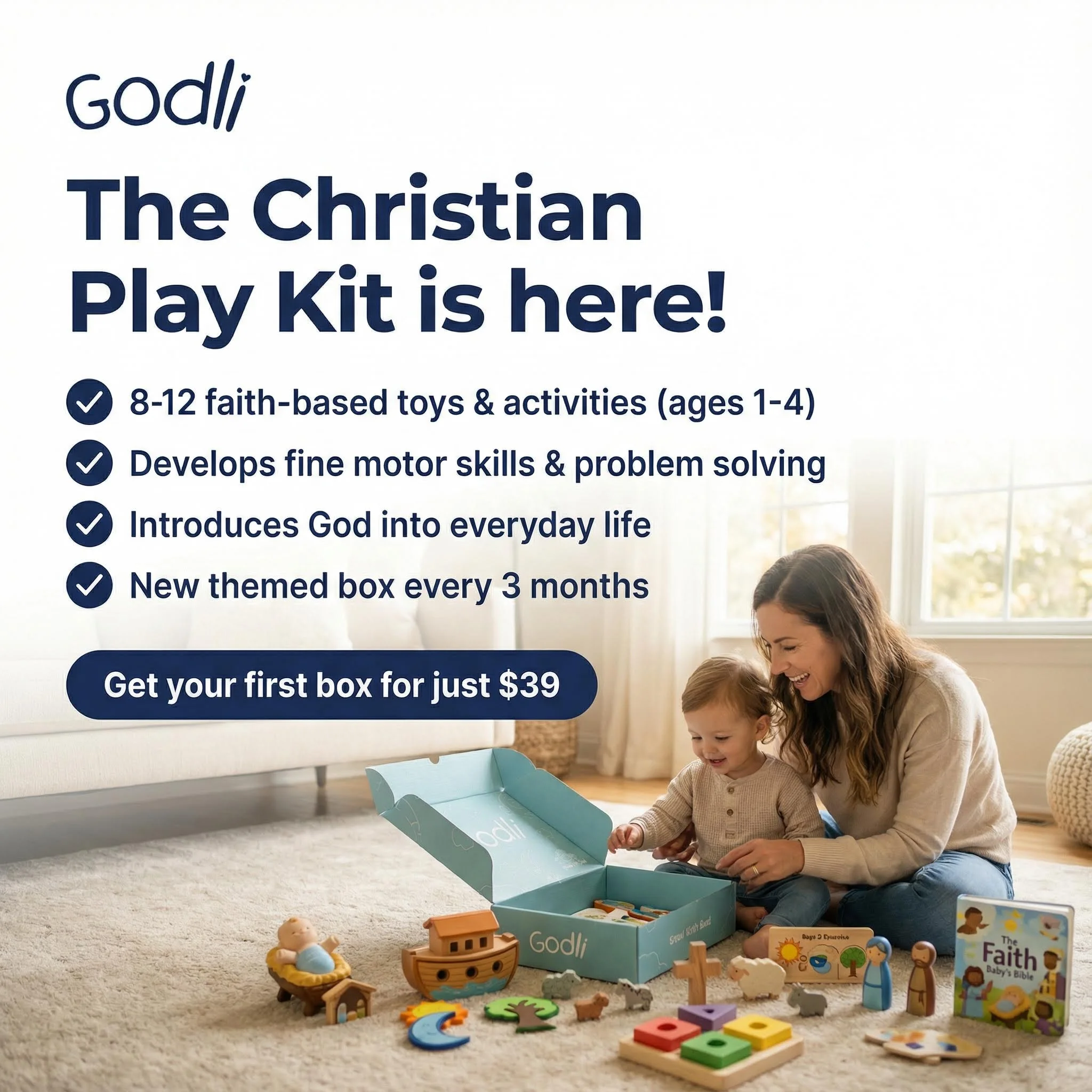 Godli Facebook ad: Help Your Child Grow With God