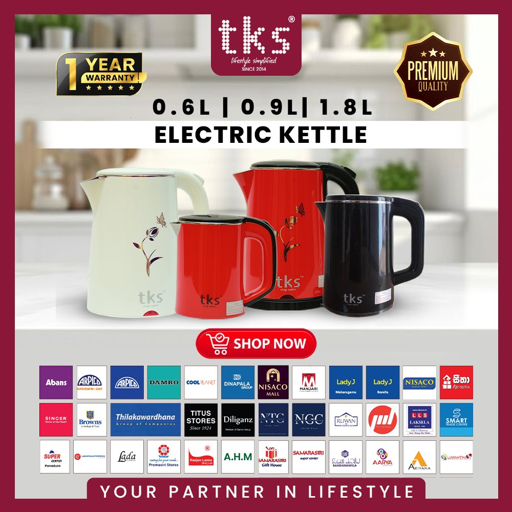 TKS Sri Lanka Facebook ad: TKS Electric Kettle - 0.6L | 0.9L| 1.8L