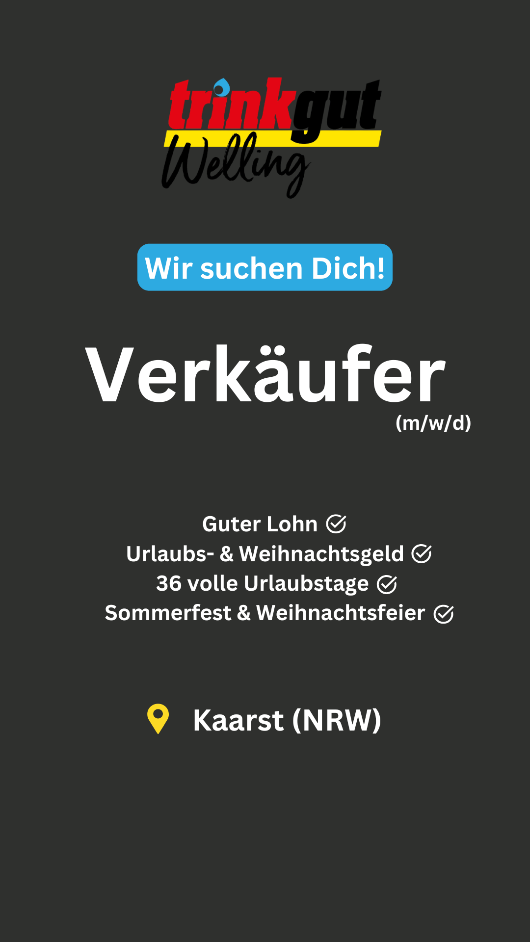 Trinkgut Welling - Kaarst Jobs Facebook ad from Sep 22, 2025
