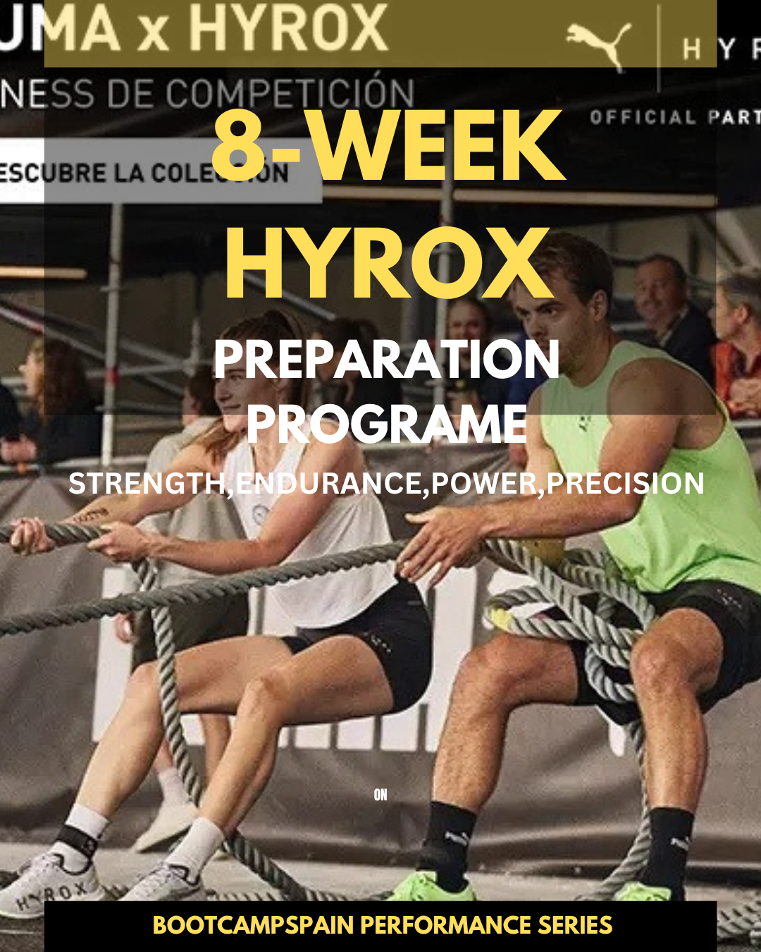 Boot Camp Spain Facebook ad: 8-Week HYROX Program - Only £9