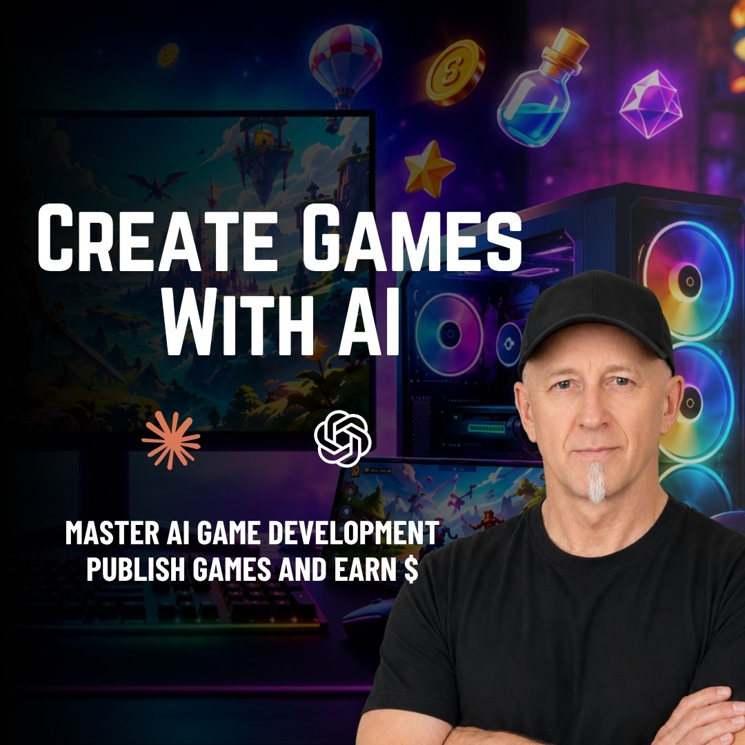 Create Games with AI Facebook ad: Create Games with AI, No Coding Needed