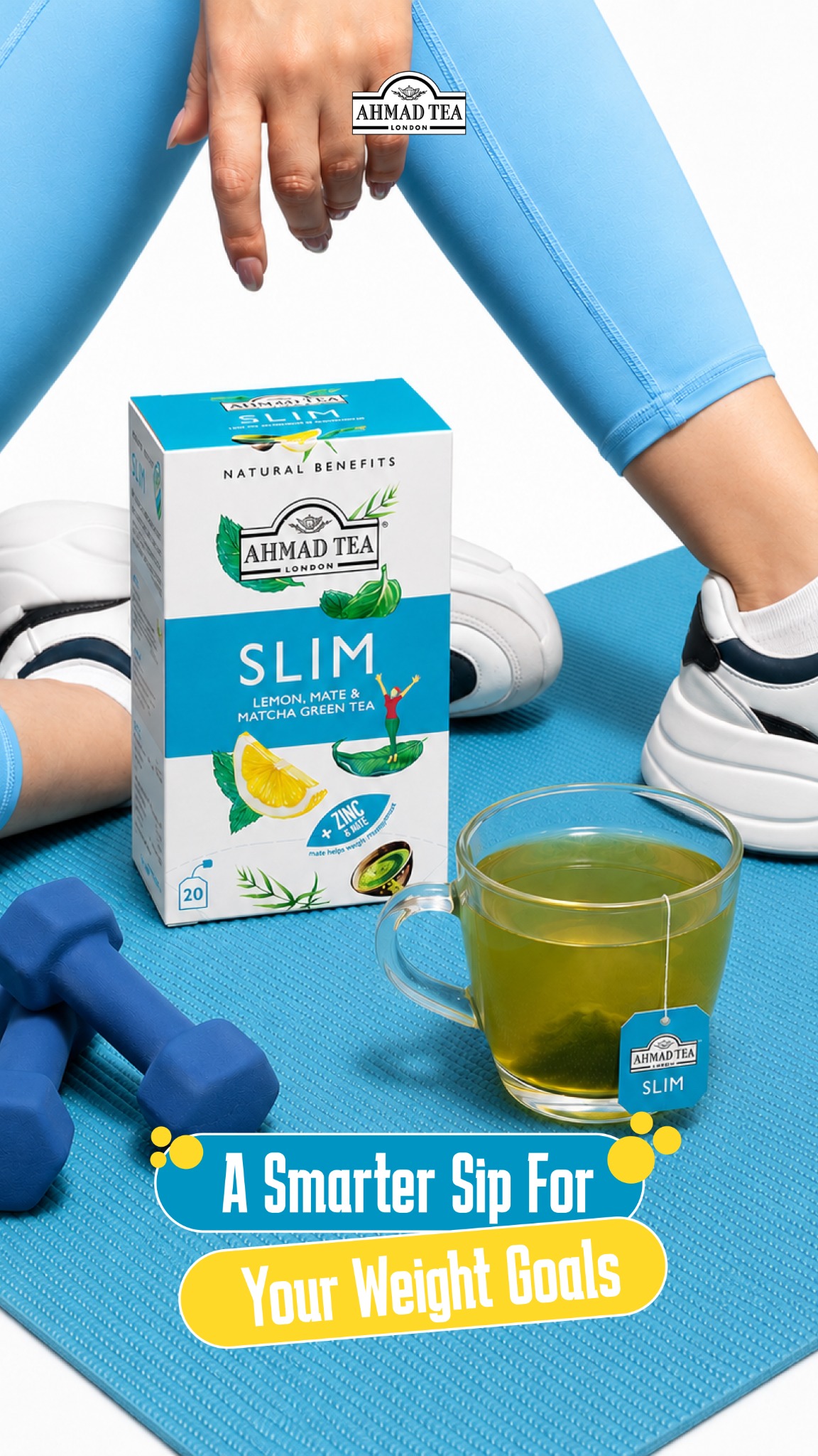 Ahmad Tea Pakistan Facebook ad: Lemon Mate: Zesty Matcha Bliss