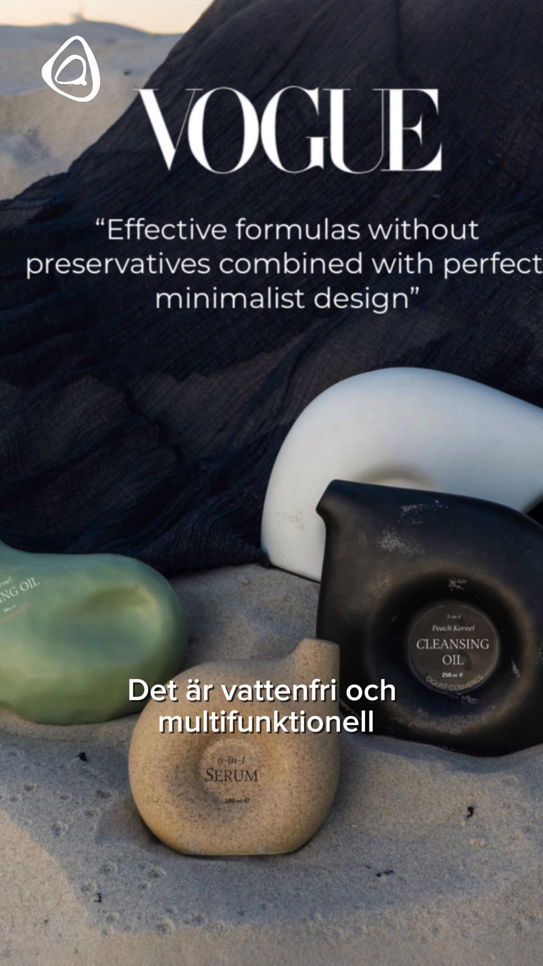 Oquist Cosmetics Facebook ad: Spa-grade. På riktigt.