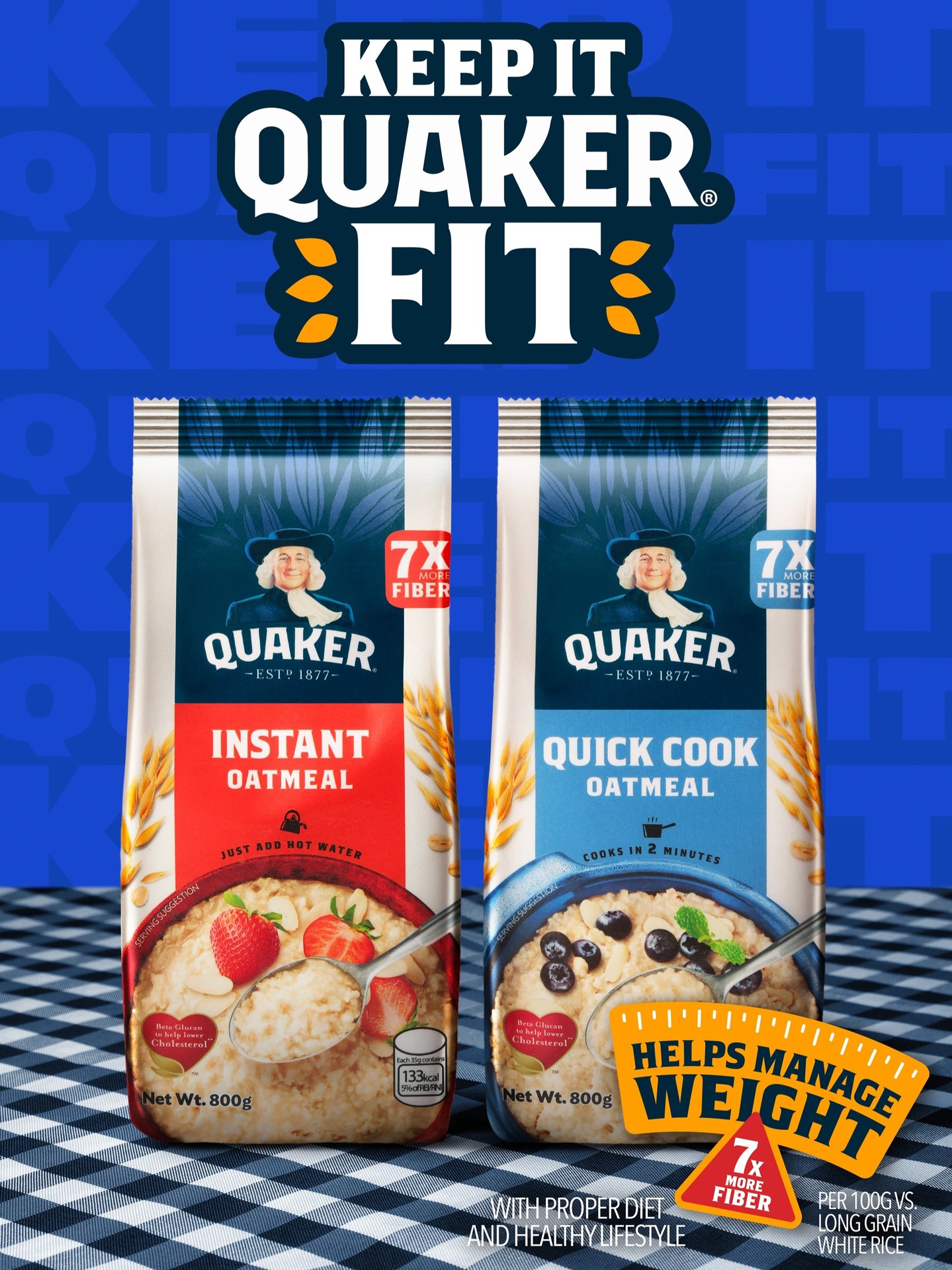Quaker Oats Philippines Facebook ad: Quaker Instant Oatmeal 800g (Pack of 3) | Shopee Philippines