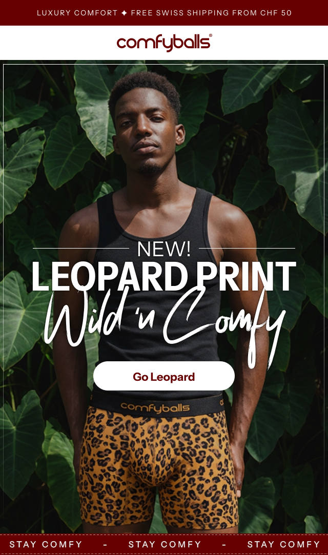 Comfyballs CH Facebook ad: New drop: Wild ’n Comfy