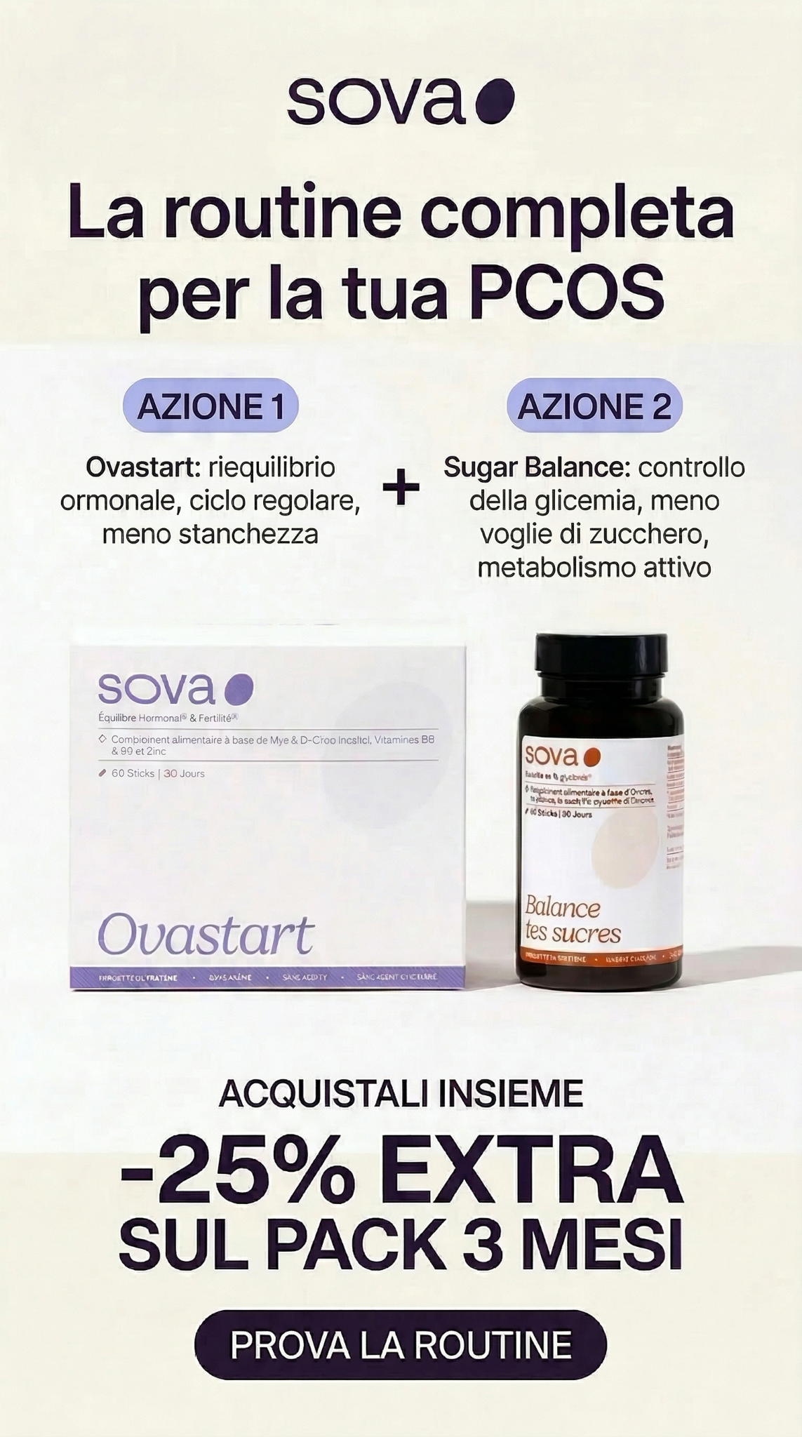 SOVA Italia Facebook ad from Mar 24, 2026