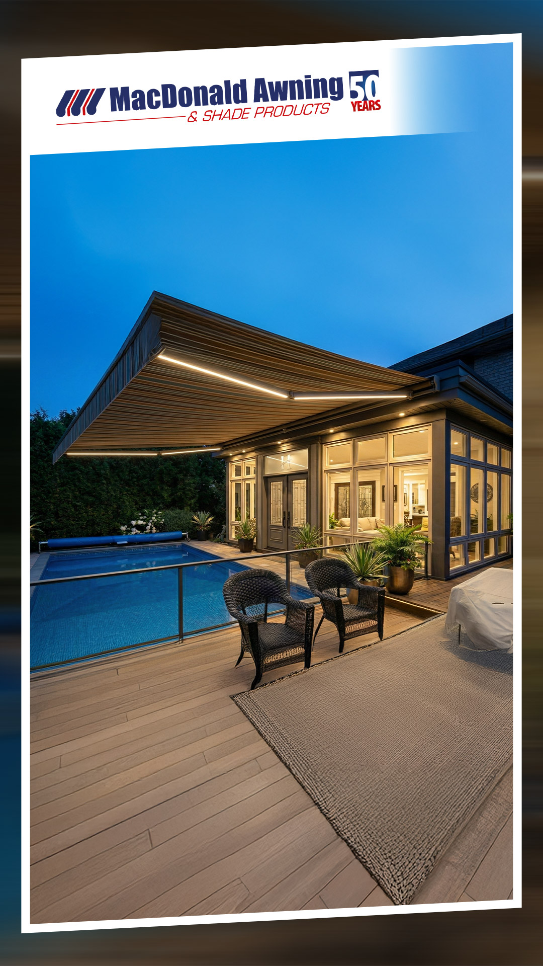 MacDonald Awning & Shade Products Inc. Facebook ad from Apr 10, 2026