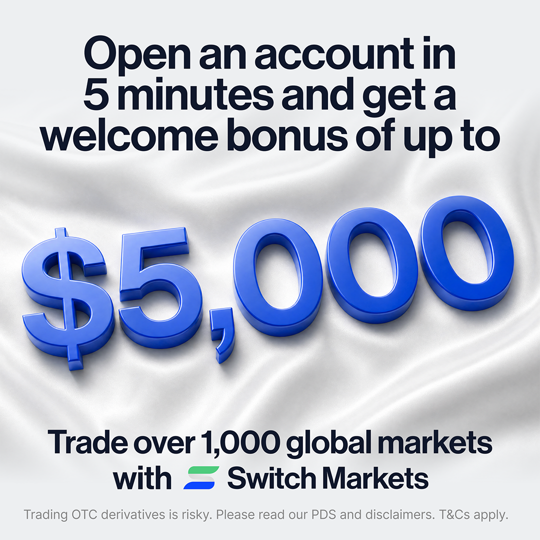 Switch Markets Facebook ad: Trade Over 1,000 Global Instruments with Switch Markets