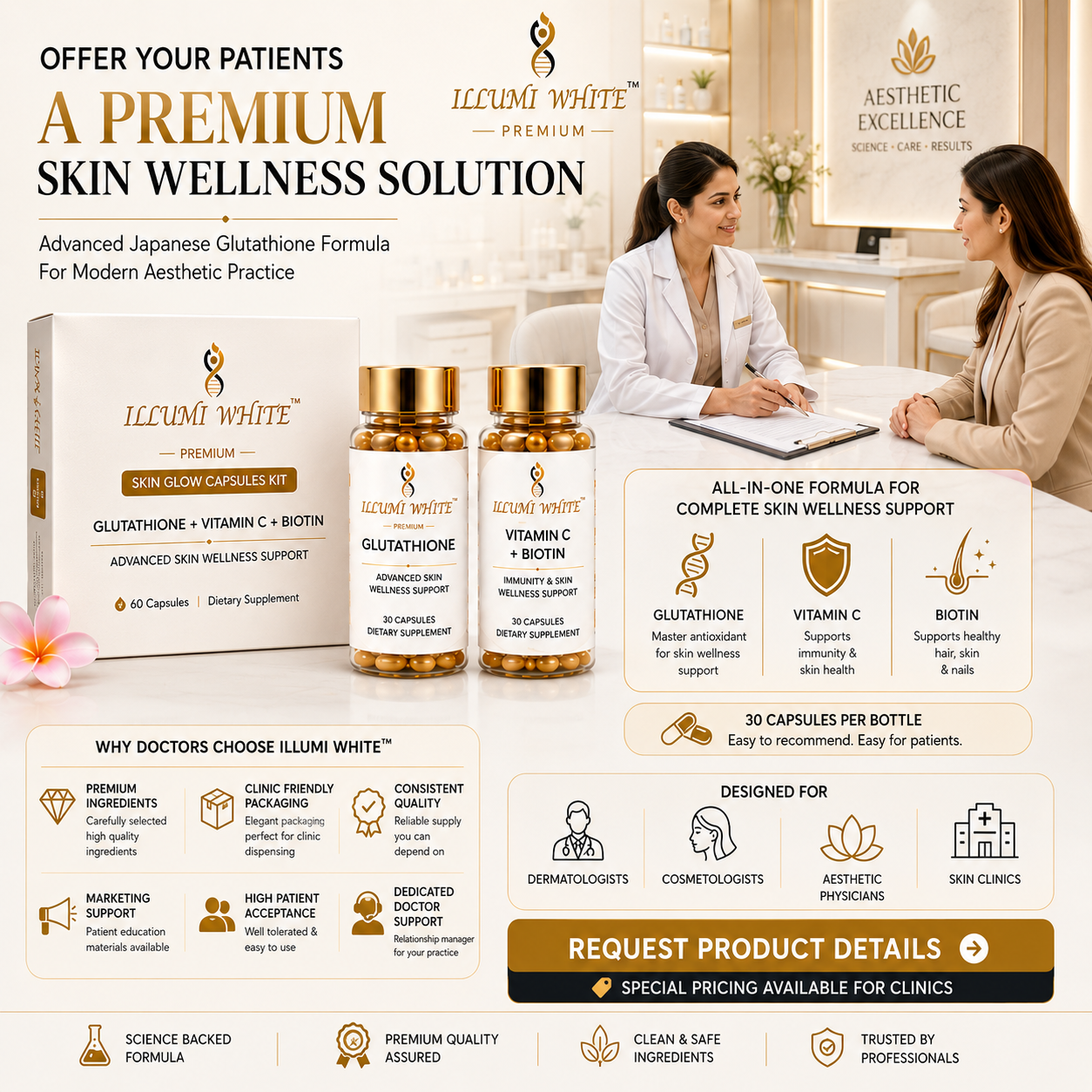 Illumi White Facebook ad: Request Product Details