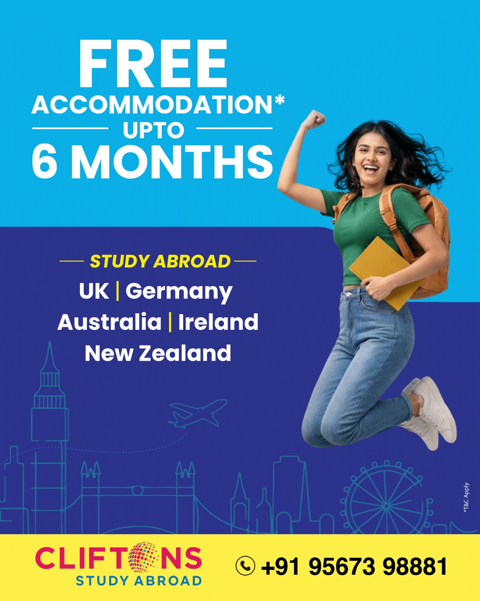 Cliftons-Study-Abroad Facebook ad: Hurry Up!