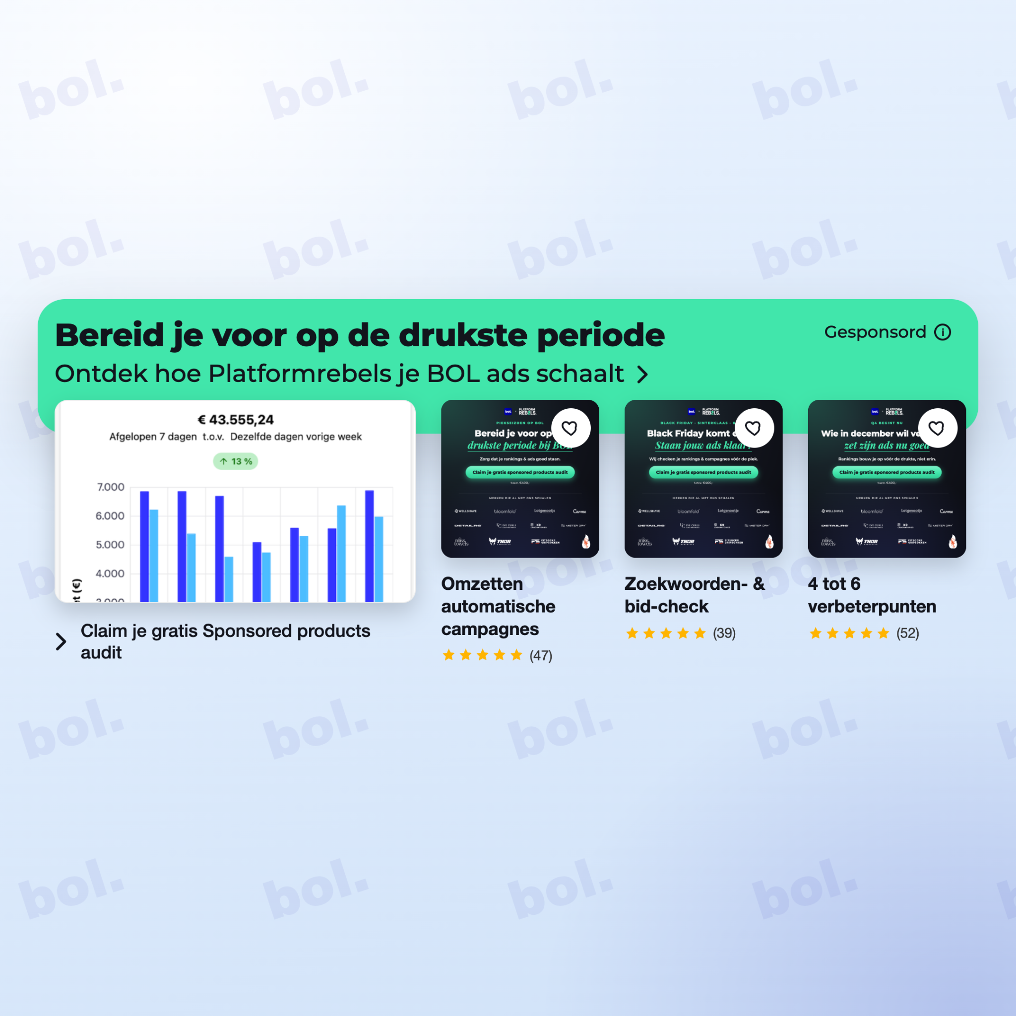 Platformrebels Facebook ad: Gratis bol.com ads audit | Schaal naar €100k+