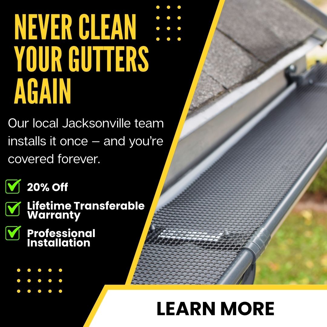 Royal Contractors North Florida Facebook ad: Gutter Cap installation - 20% OFF