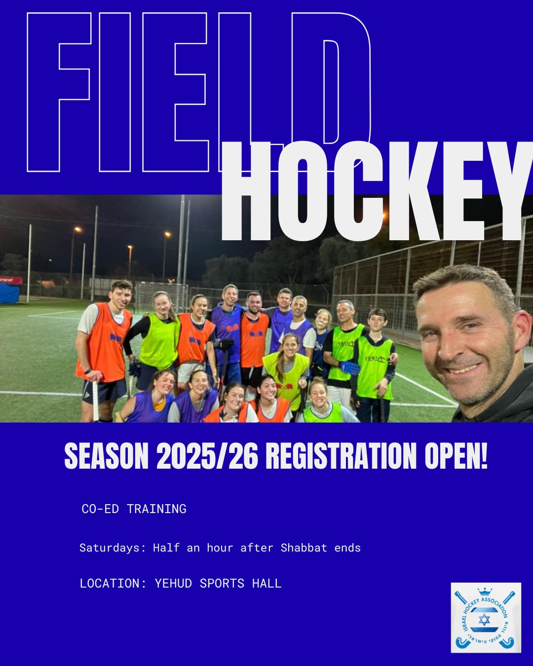 Israel Field Hockey Facebook ad from Nov 12, 2025
