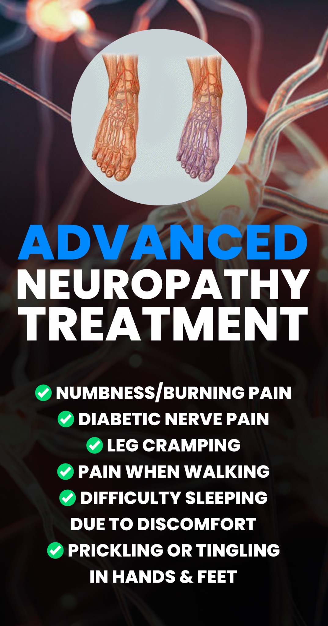Tri-State Neuropathy Centers Facebook ad: NEW: Breakthrough Neuropathy Treatment