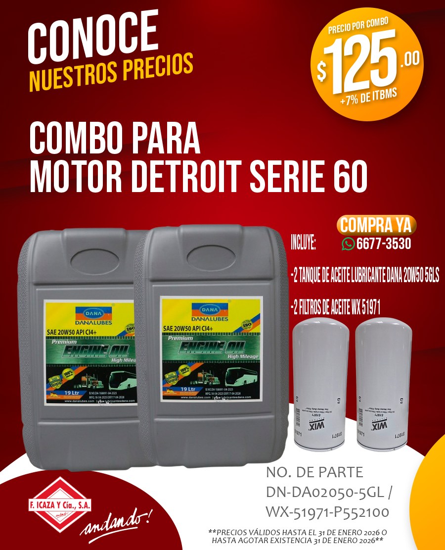Ficaza Cia Facebook ad: Combo para Motor Detroit Serie 60