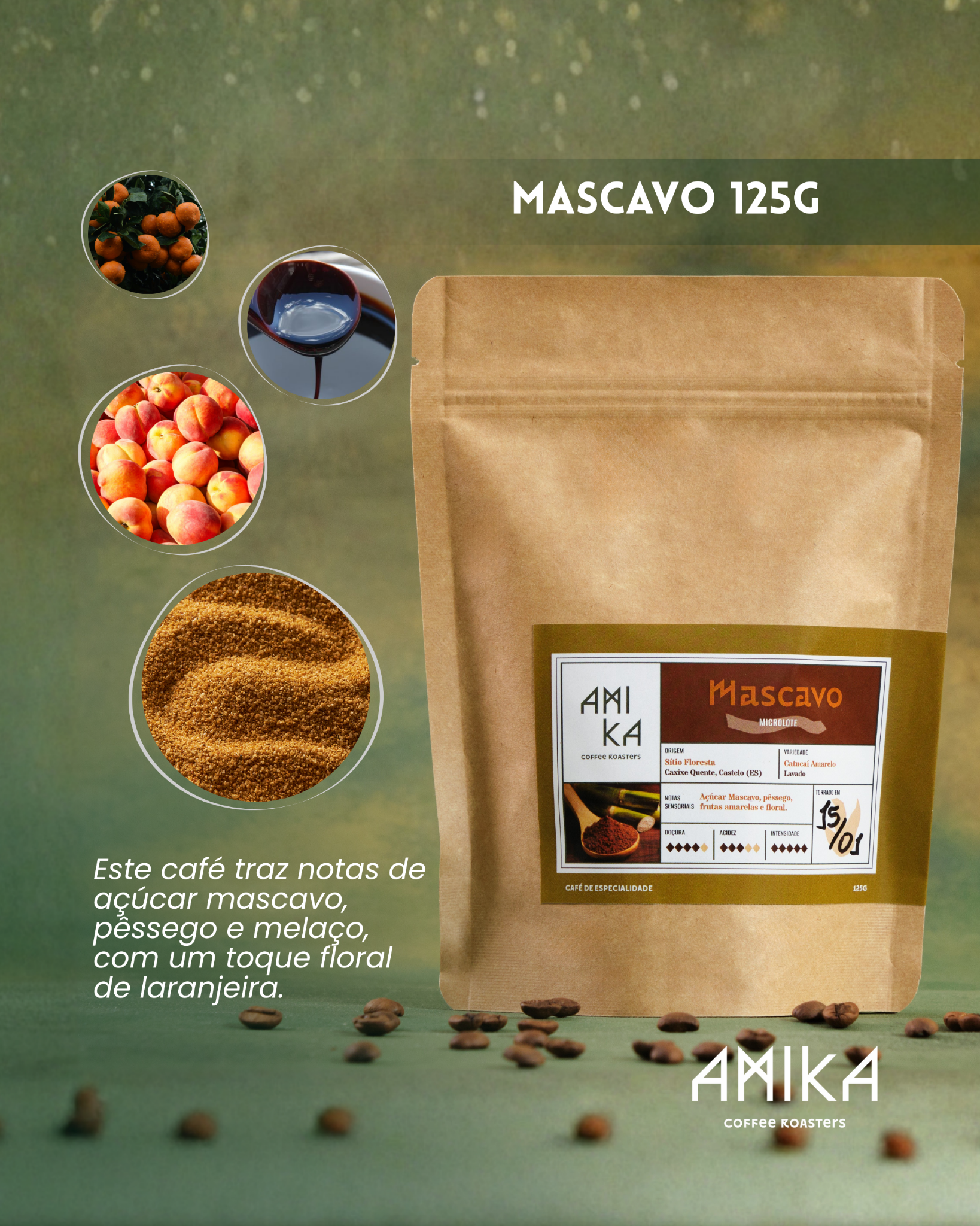 Amika Coffeehouse Facebook ad: Descubra nossos cafés especiais!