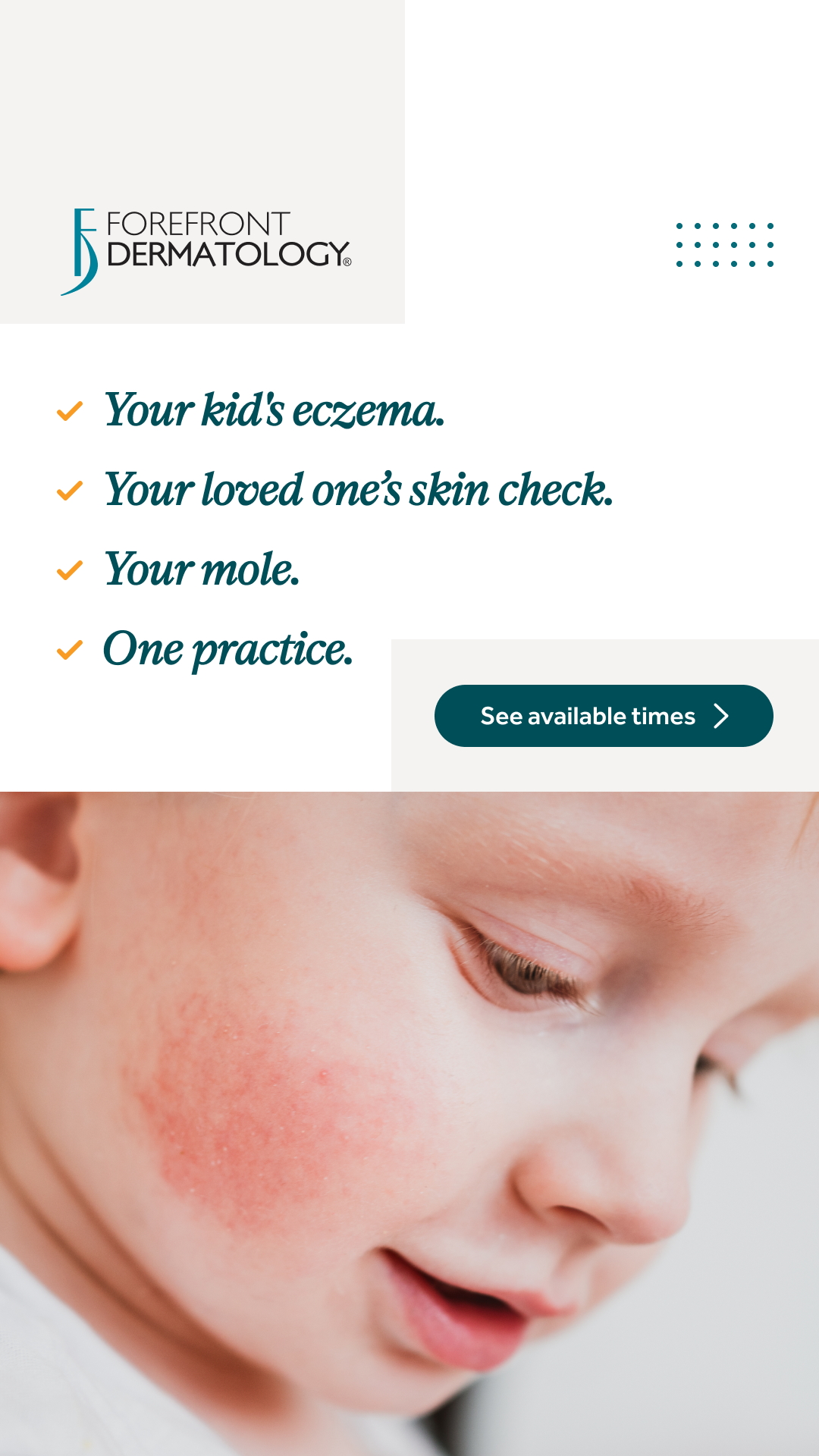 Forefront Dermatology Charlotte Facebook ad from Jun 15, 2026