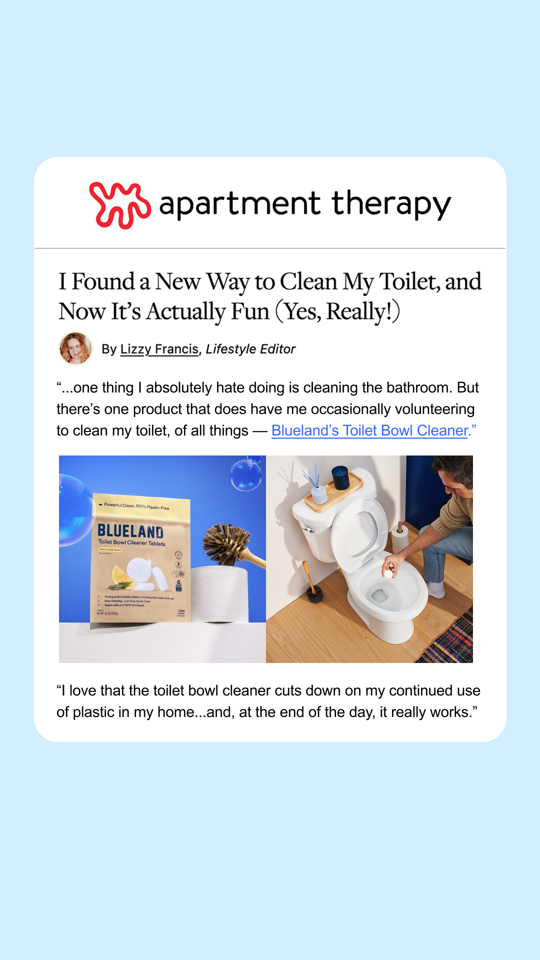 Blueland Facebook ad