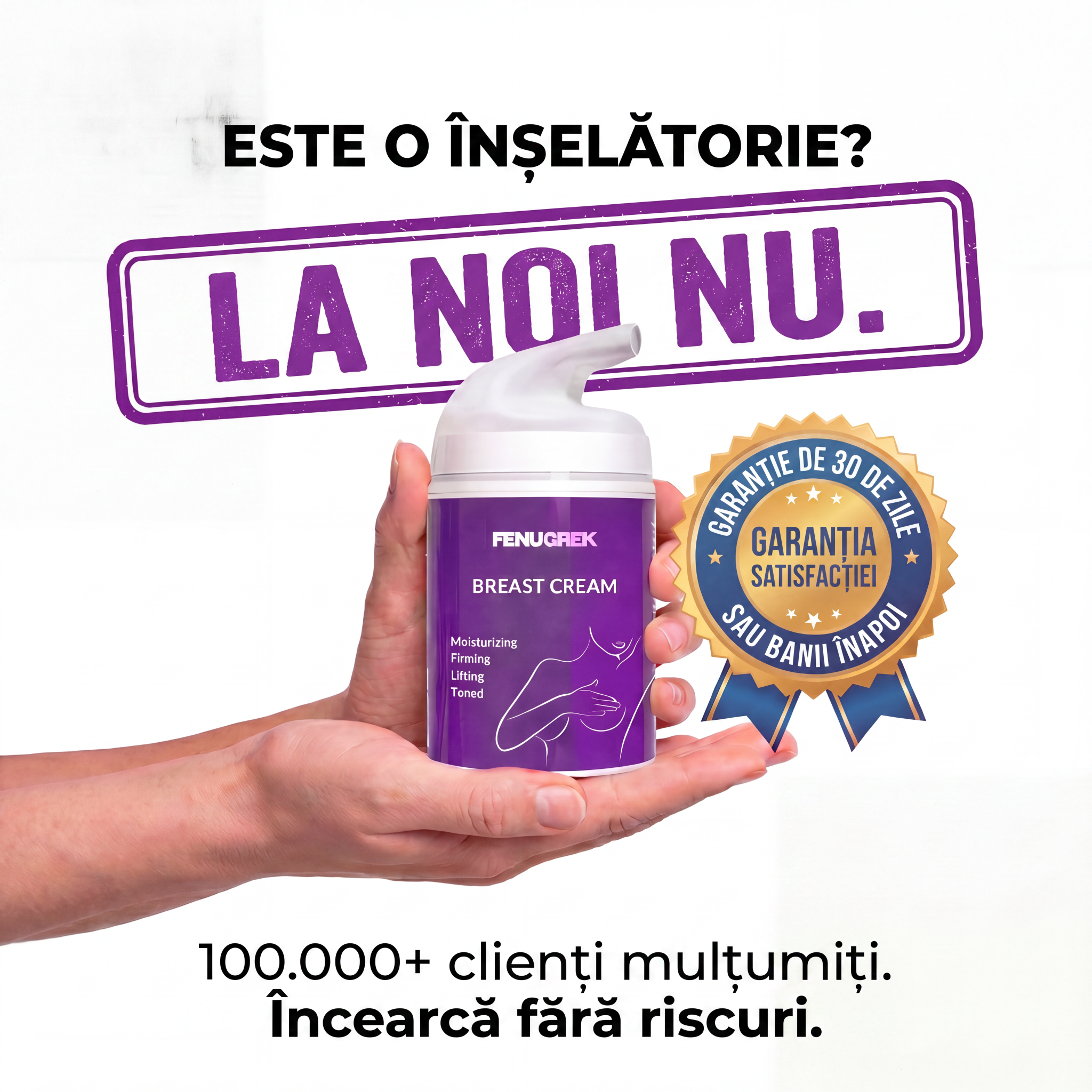 Fenugrek Facebook ad: 100 000 de clienți și nicio înșelăciune