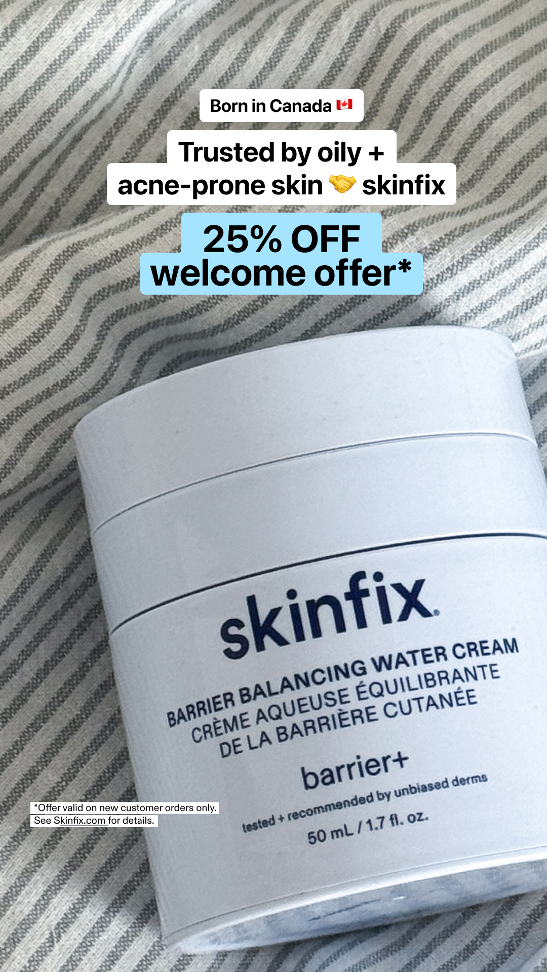 Skinfix Inc. Facebook ad
