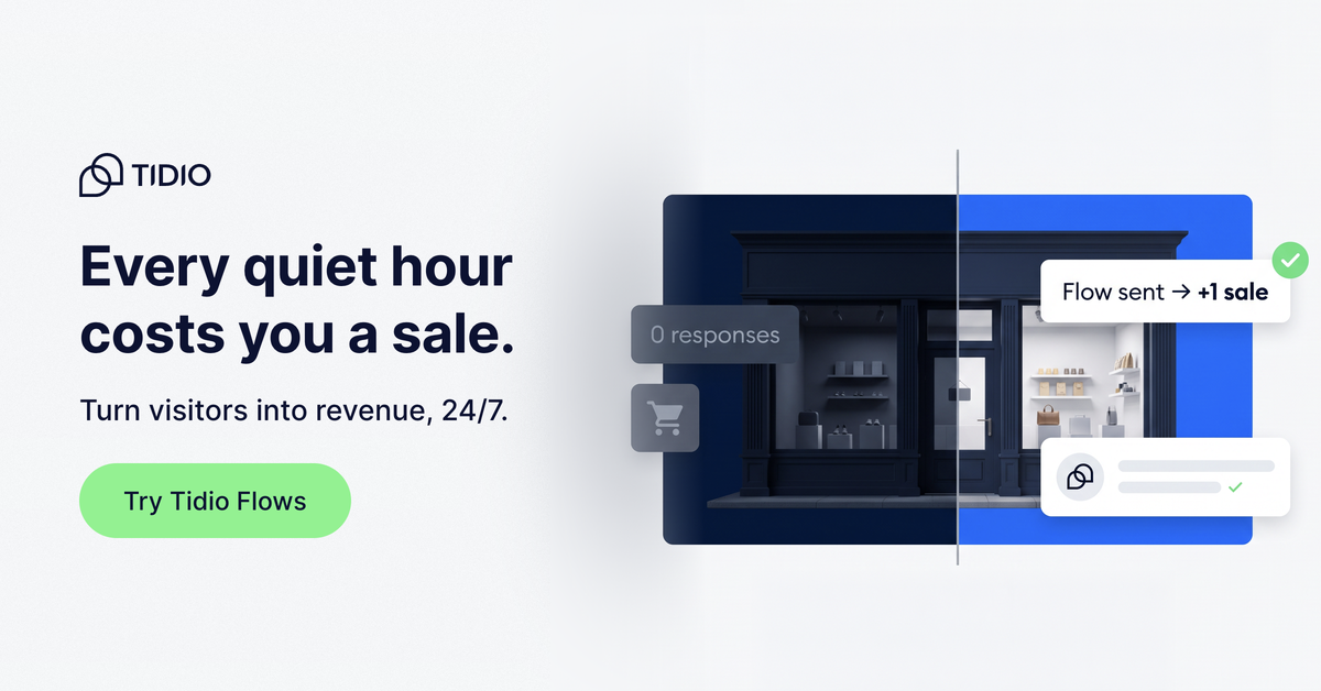 Tidio Facebook ad: Turn More Paid Clicks Into Orders