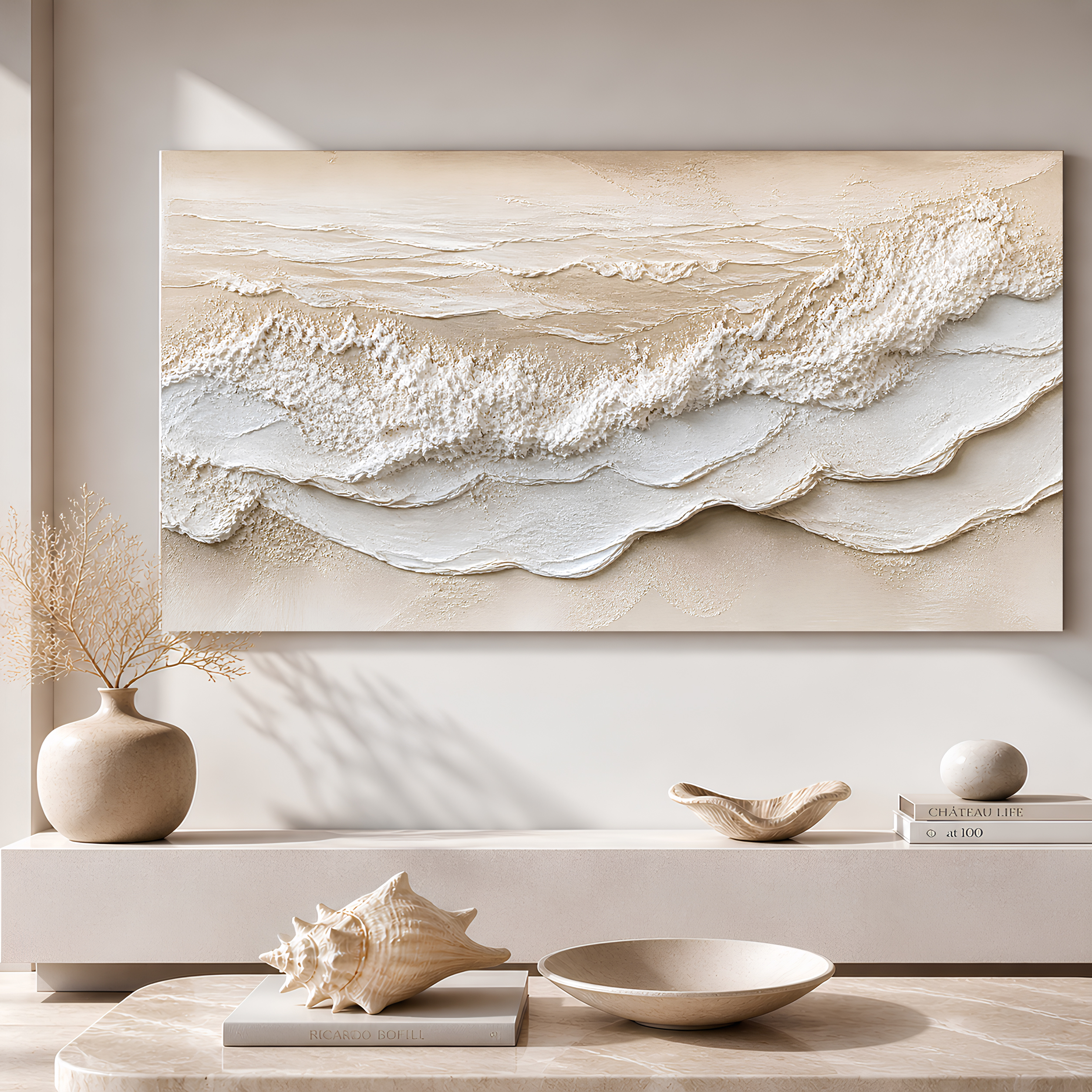 Tailored Canvases - Personalized Art Facebook ad: Coastal Calm Texture | Made in the USA | Ships Fast