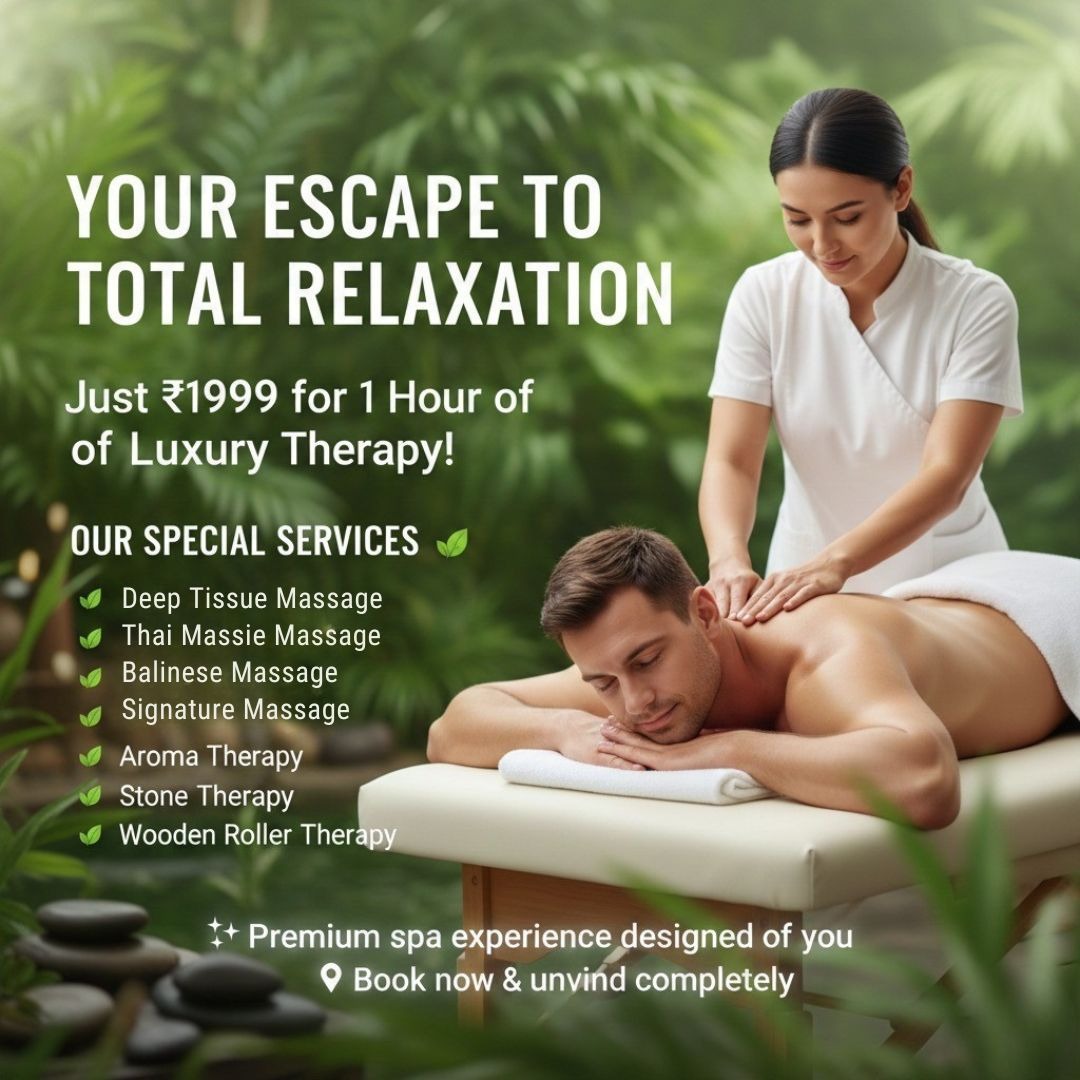 Lavish luxury lounge spa Facebook ad: Your glow-up starts here