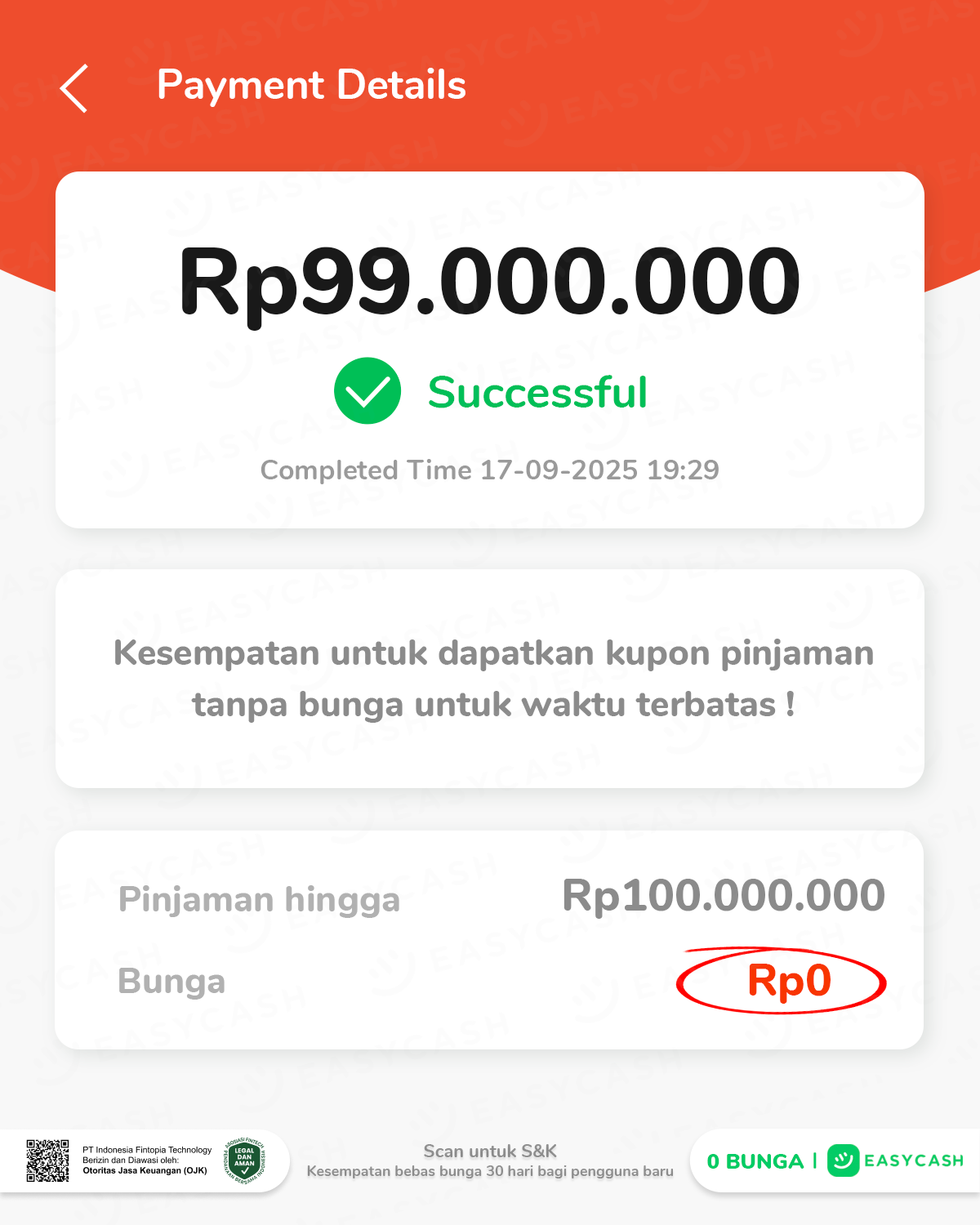 Easycash Facebook ad