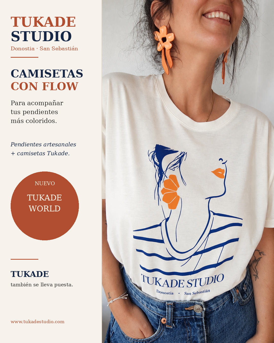 Tukade Studio Facebook ad: Tus pendientes favoritos ya tienen su camiseta
