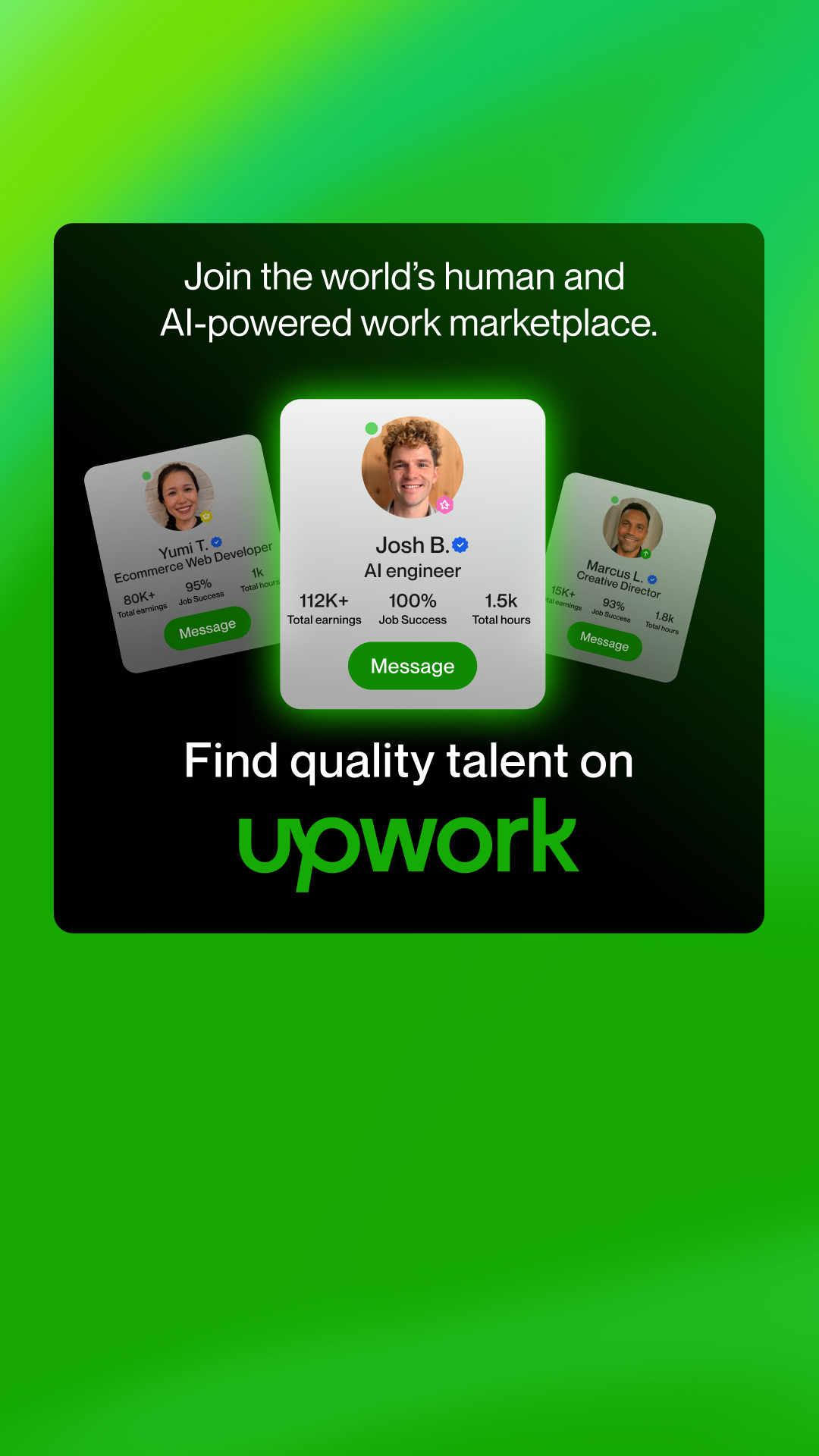 Upwork Facebook ad
